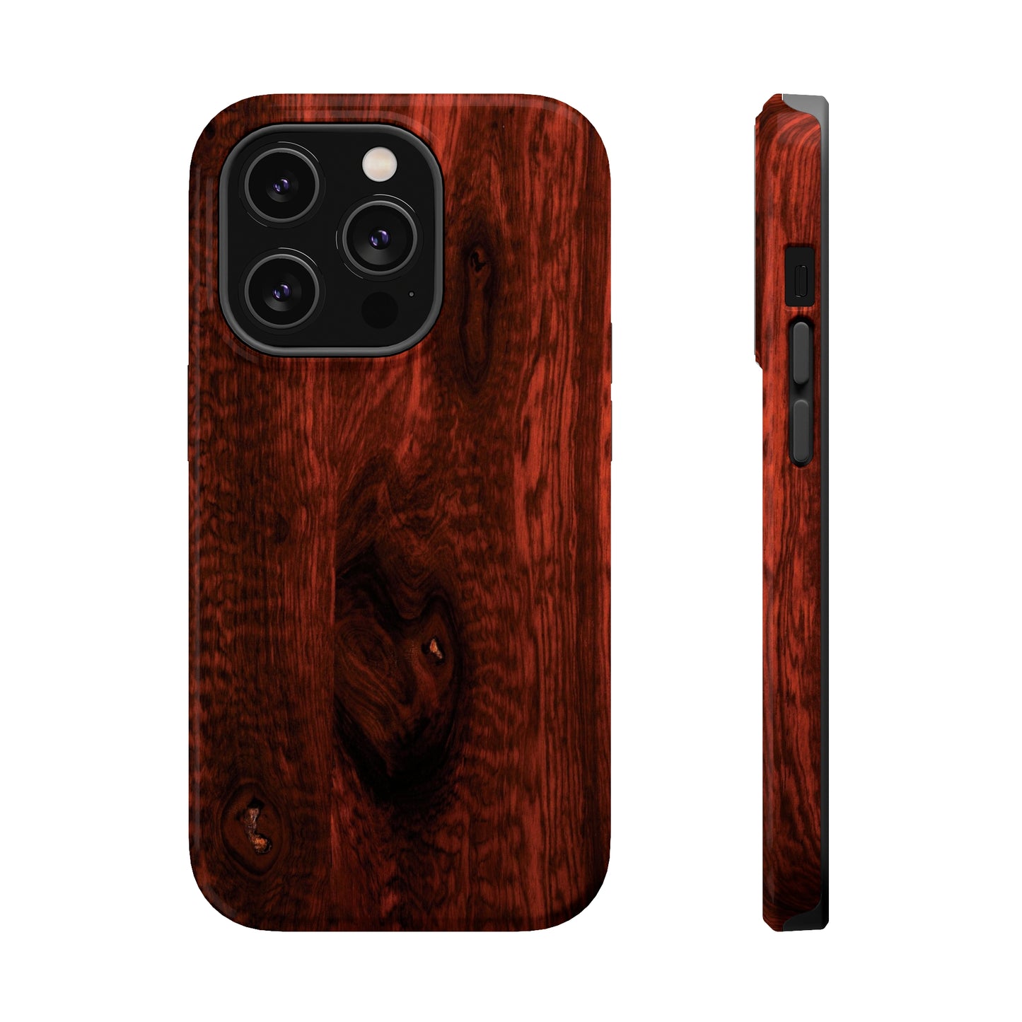 Dark Red Hardwood MagSafe Tough Cases