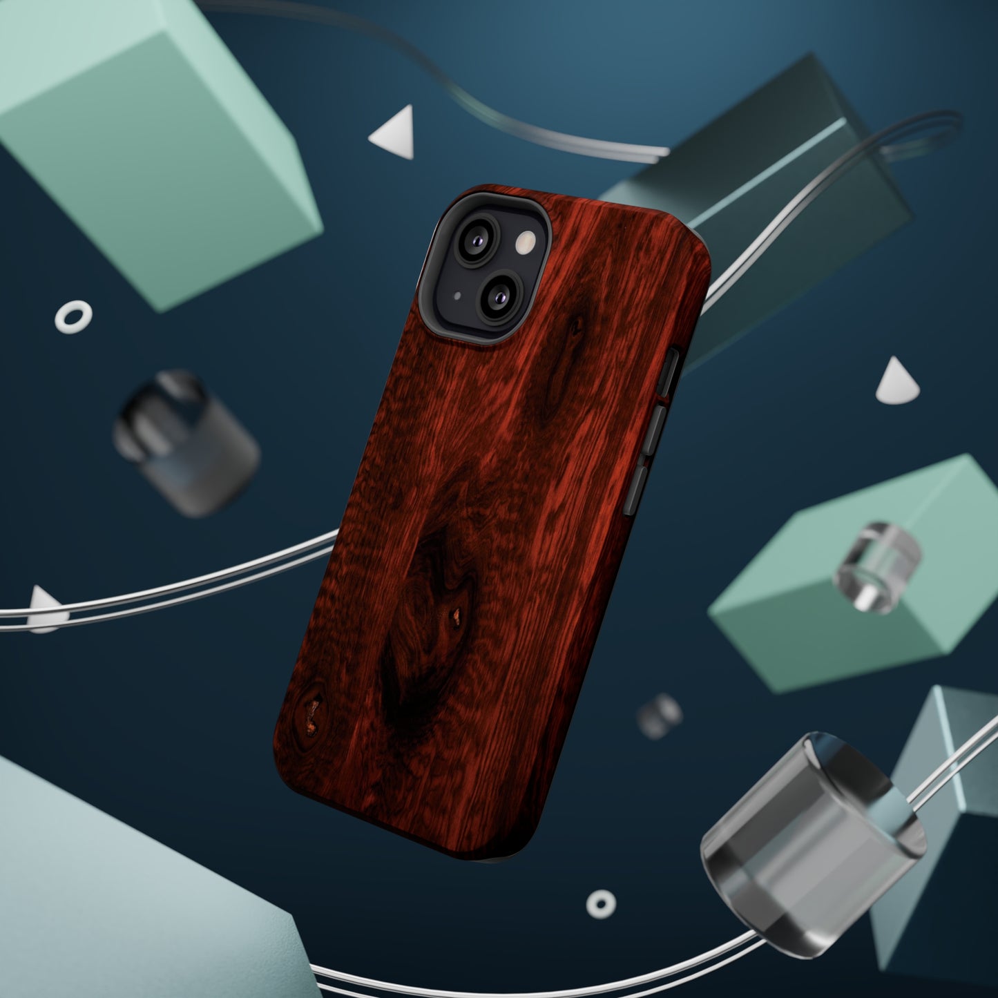 Dark Red Hardwood MagSafe Tough Cases