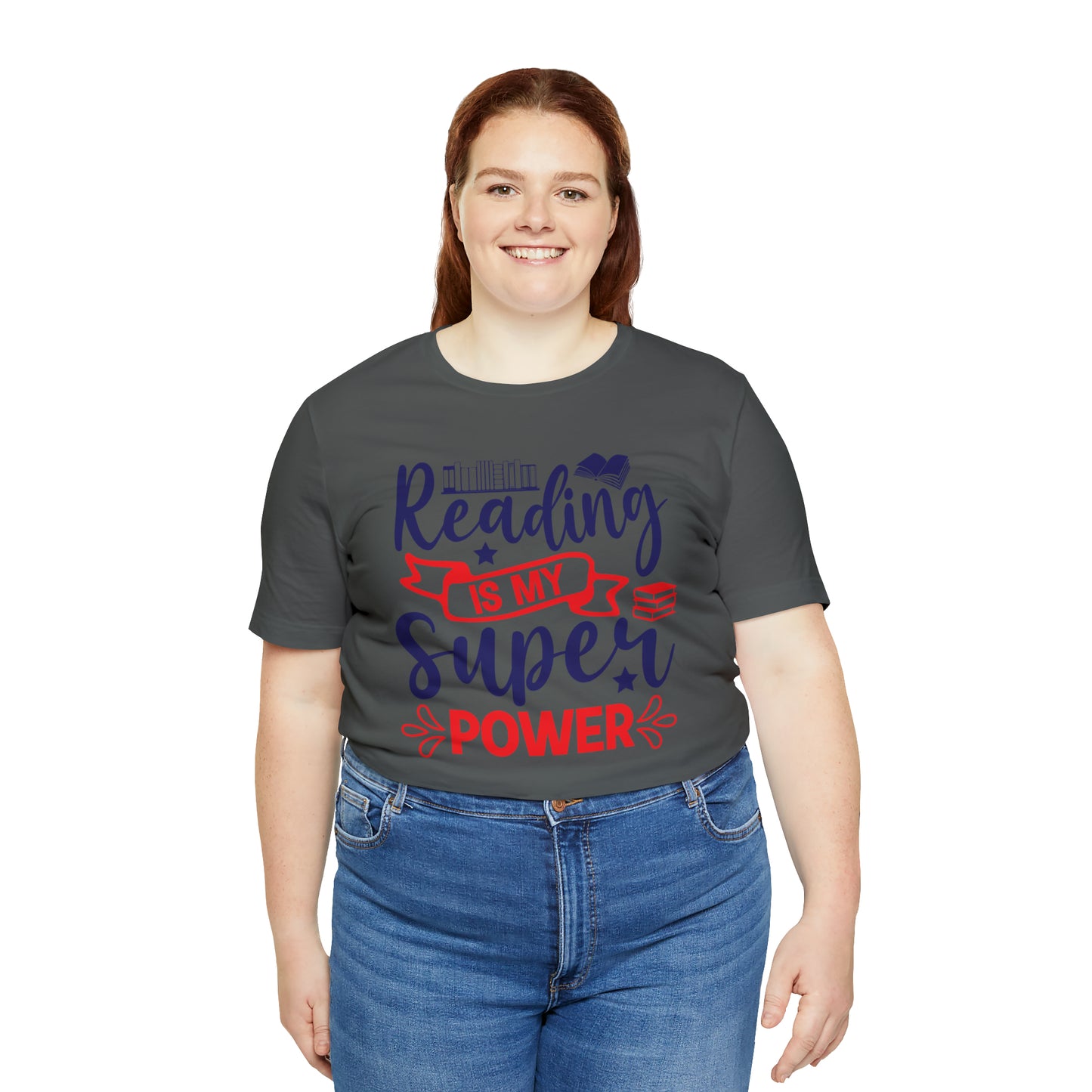 Reading Is My Super Power Short Sleeve Tee