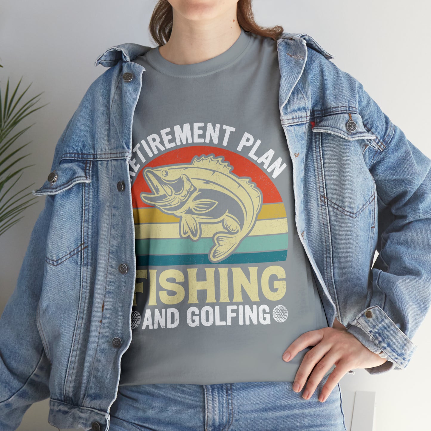 Retirement Plan Fishing Retro Tee Shirt