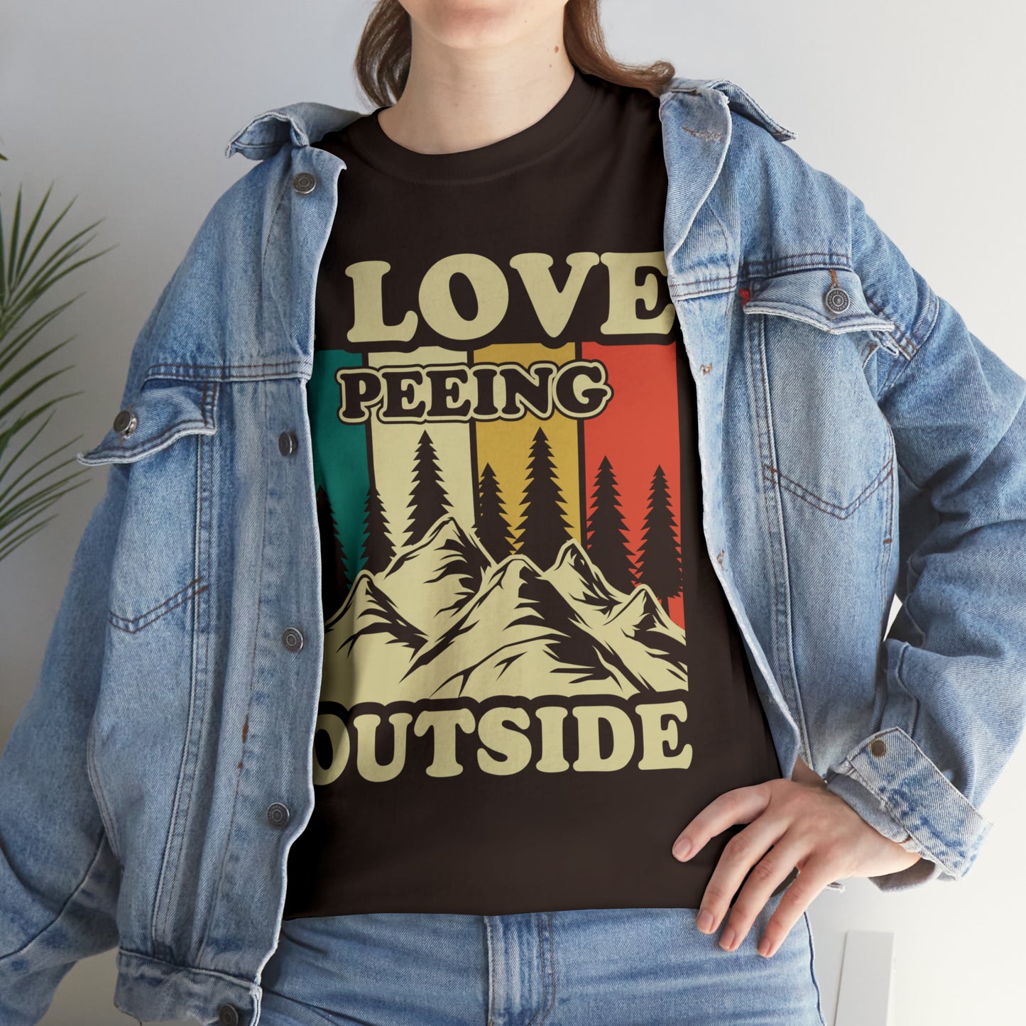 Retro Vintage Camping T-Shirt I Love Peeing Outside