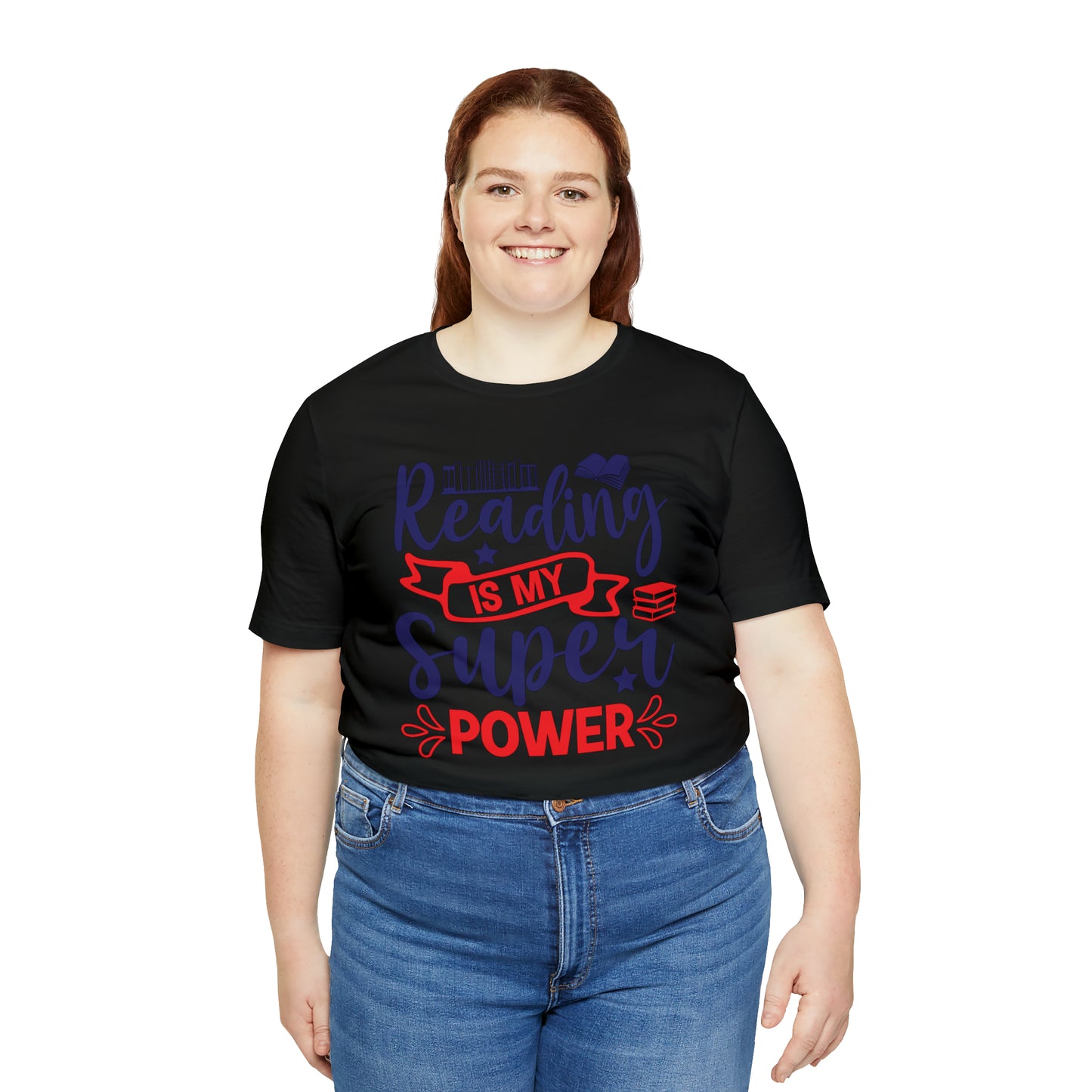Reading Is My Super Power Short Sleeve Tee
