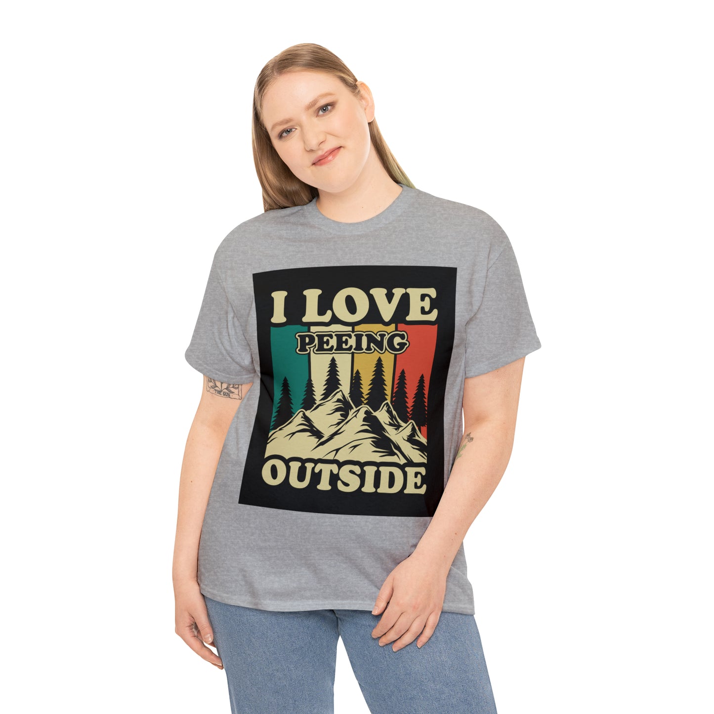 Retro Vintage Camping T-Shirt I Love Peeing Outside