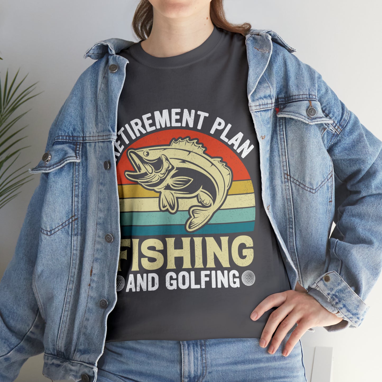 Retirement Plan Fishing Retro Tee Shirt