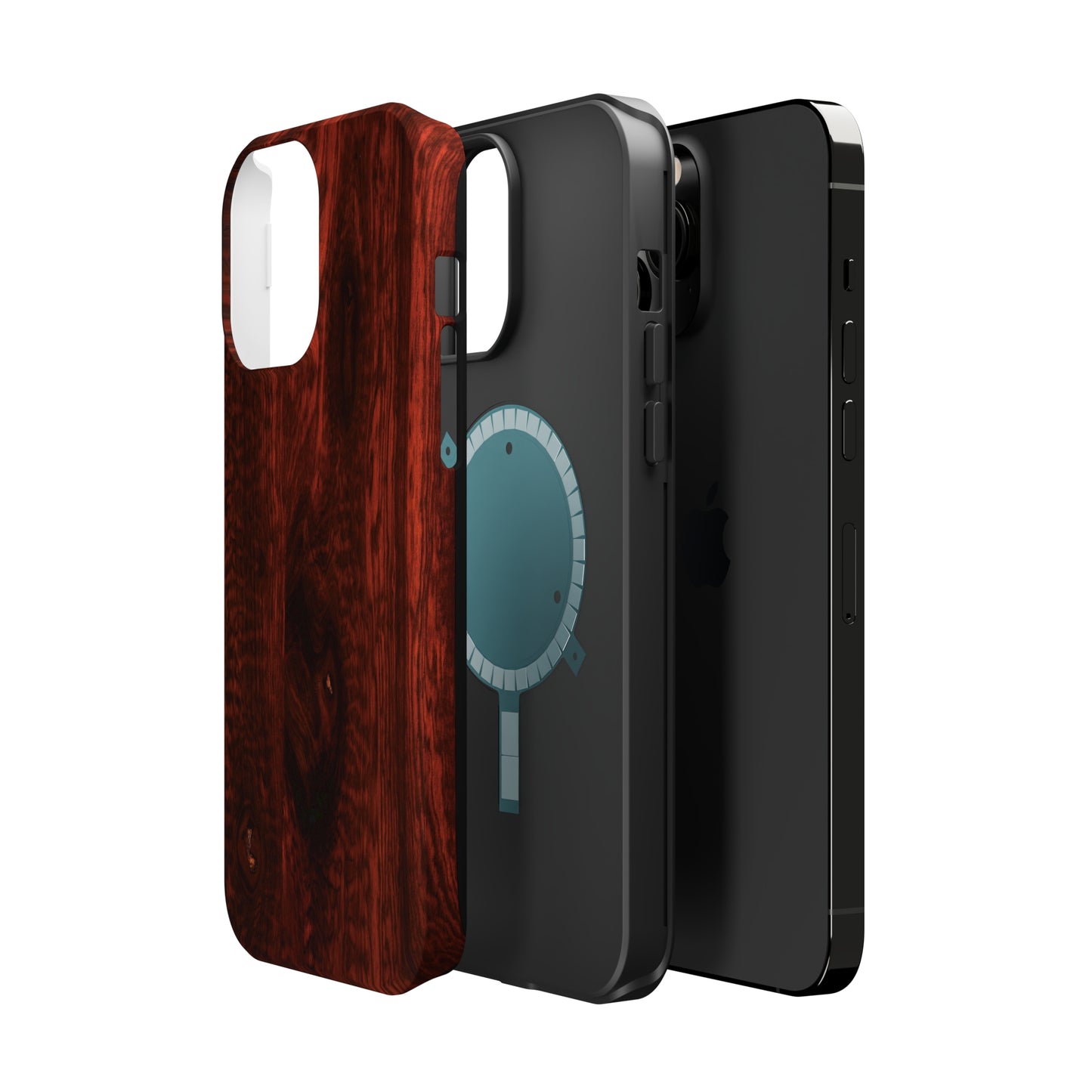 Dark Red Hardwood MagSafe Tough Cases