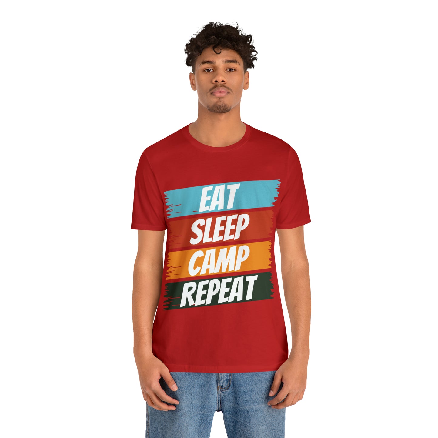 Eat Sleep Camp Repeat Short Sleeve Tee