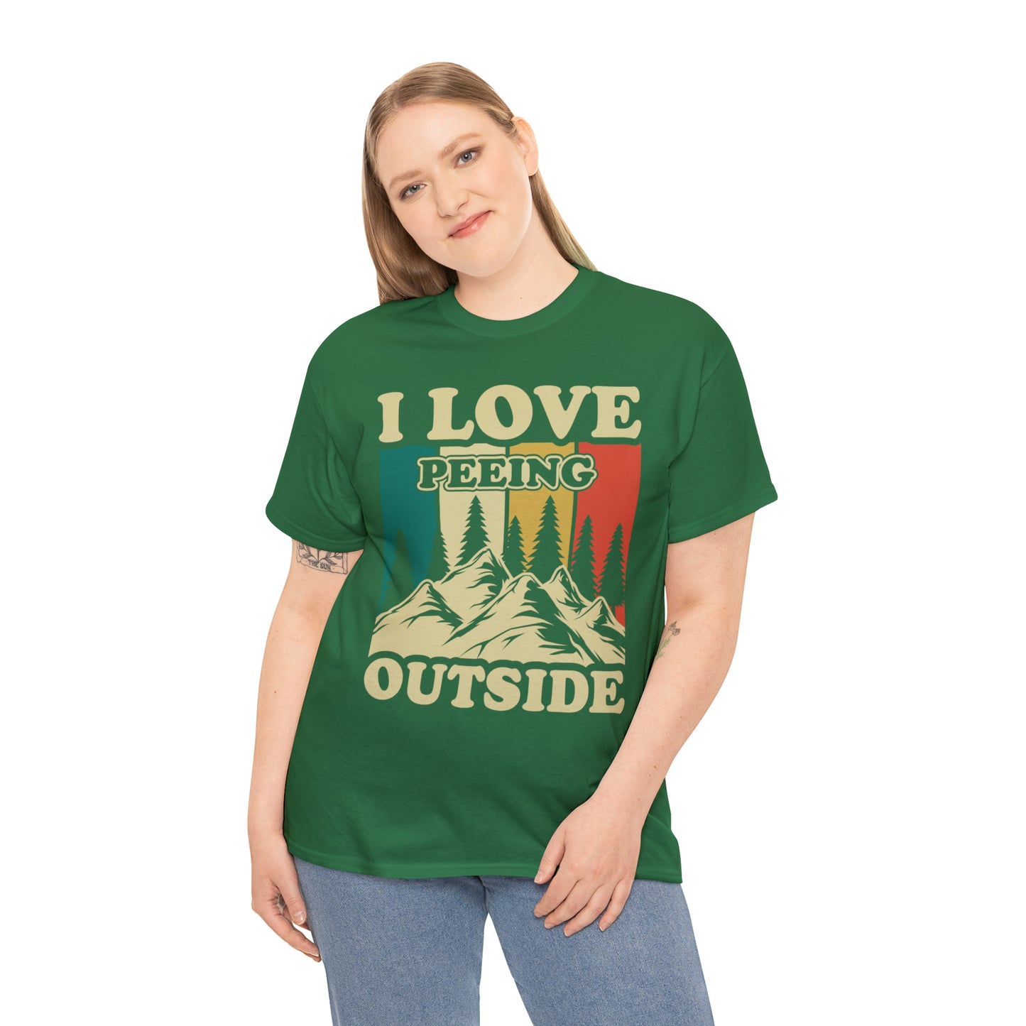 Retro Vintage Camping T-Shirt I Love Peeing Outside
