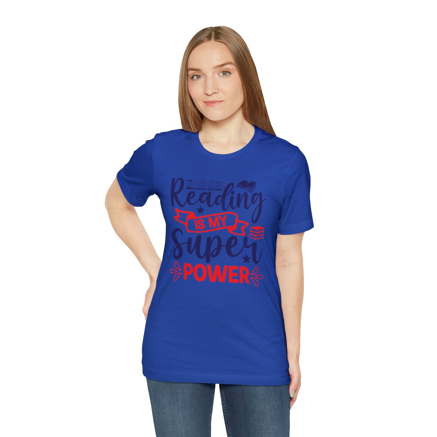 Reading Is My Super Power Short Sleeve Tee