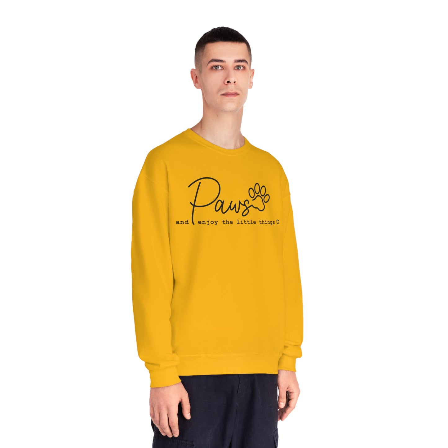 Paws And Enjoy The Little Things Dog Lover Crewneck Sweatshirt