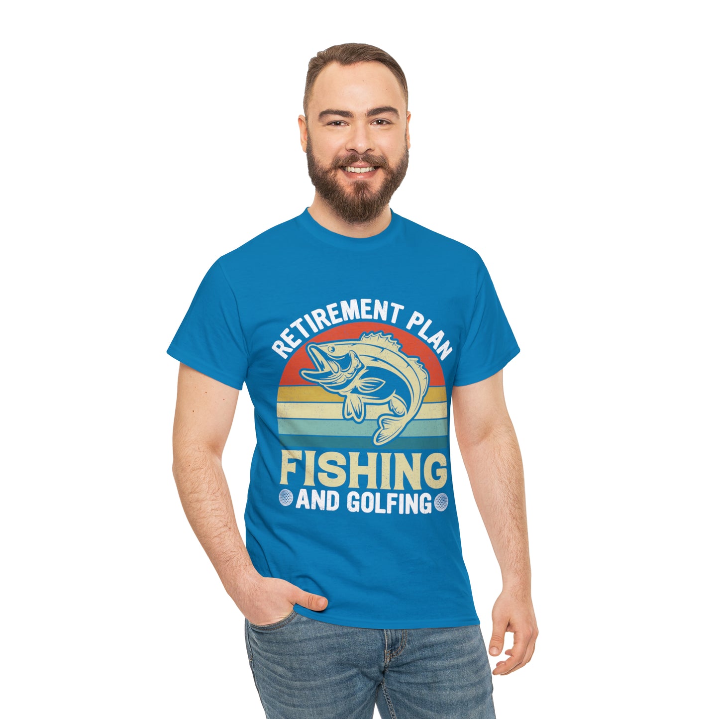 Retirement Plan Fishing Retro Tee Shirt
