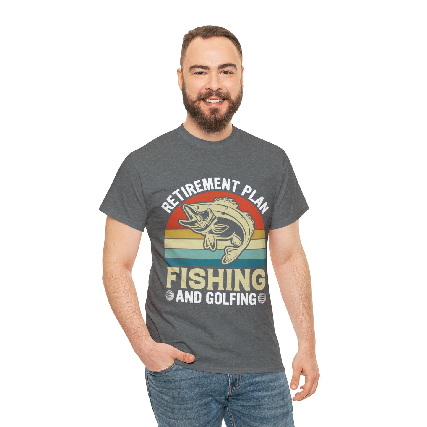 Retirement Plan Fishing Retro Tee Shirt