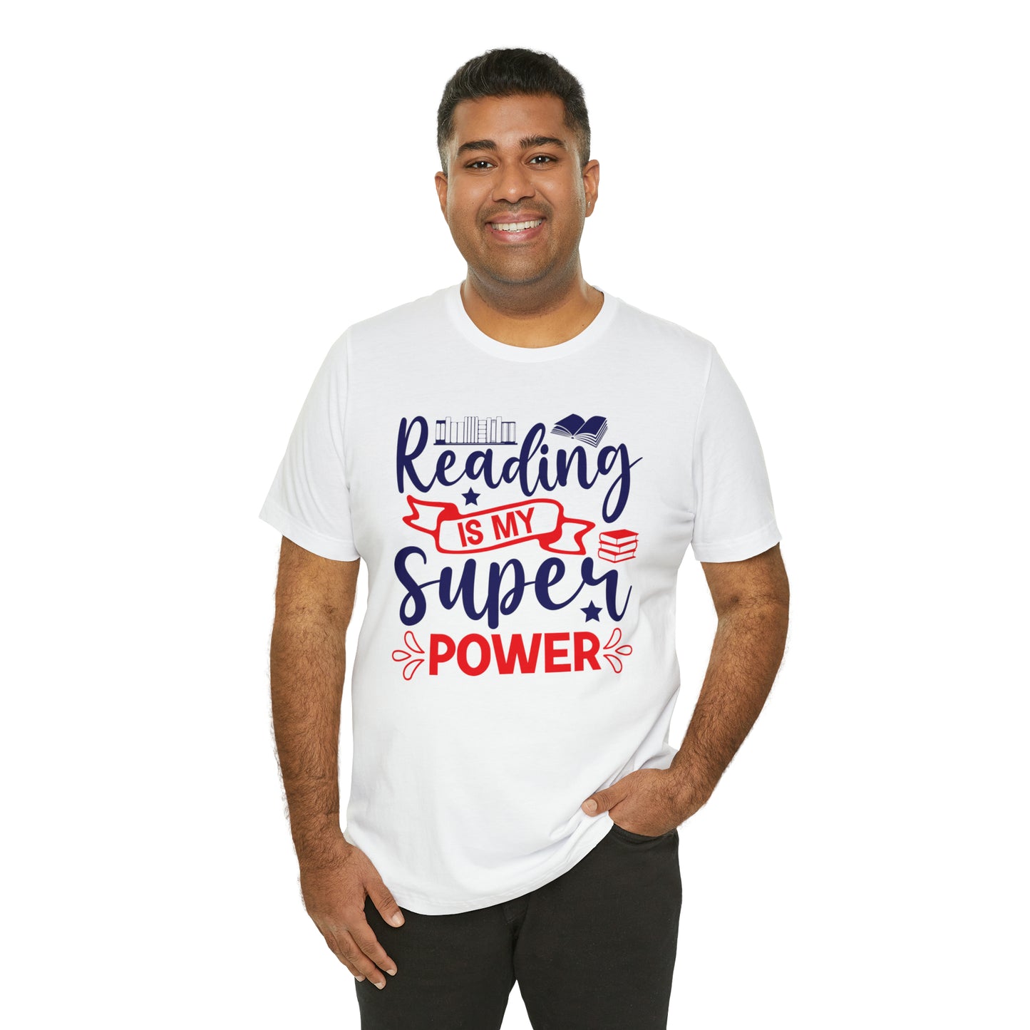 Reading Is My Super Power Short Sleeve Tee