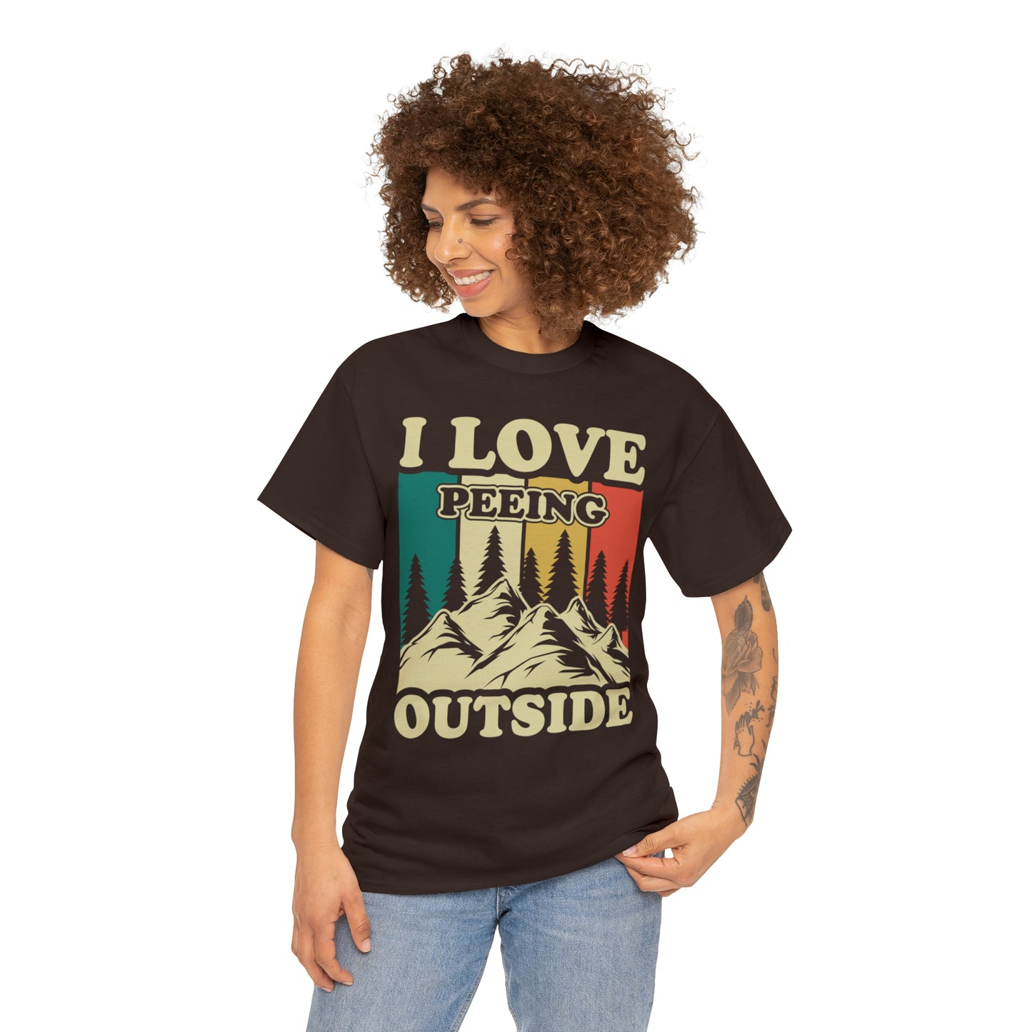 Retro Vintage Camping T-Shirt I Love Peeing Outside