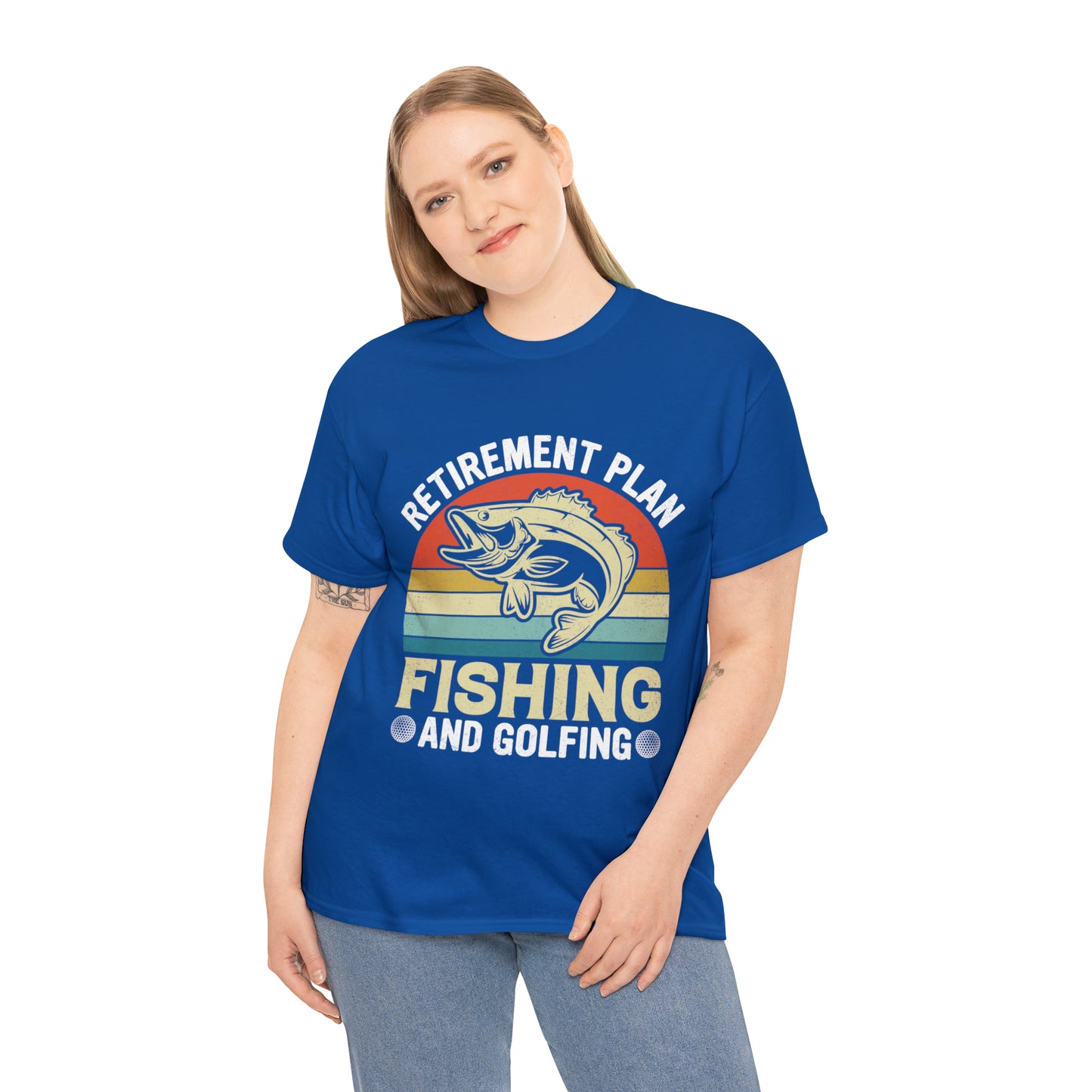 Retirement Plan Fishing Retro Tee Shirt