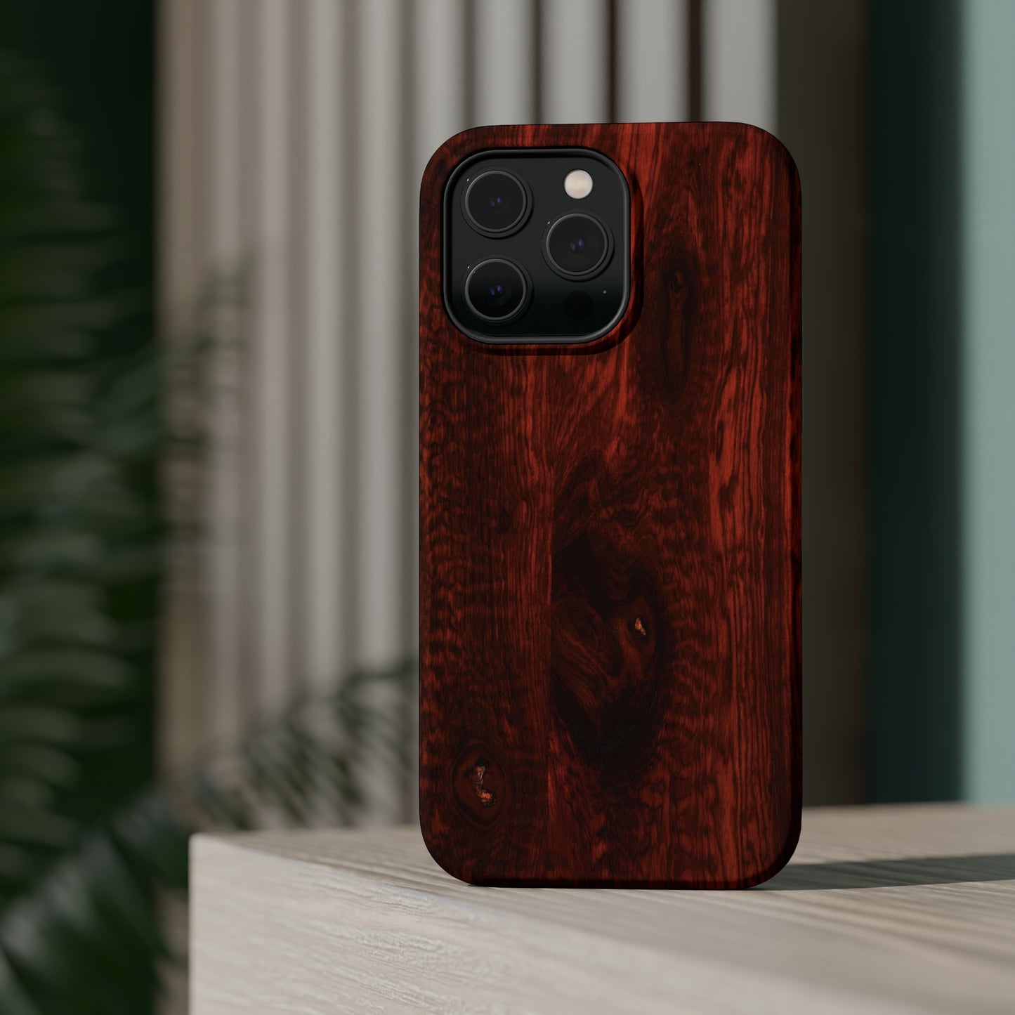Dark Red Hardwood MagSafe Tough Cases