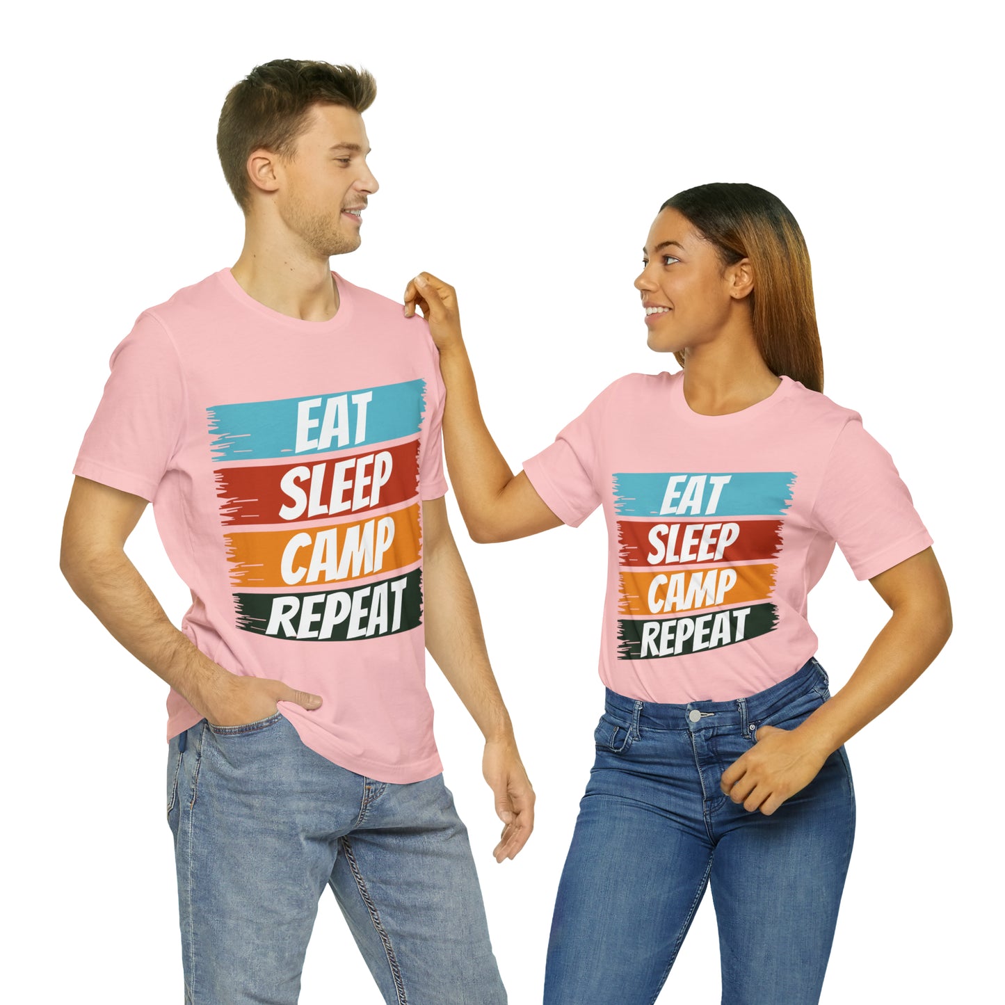 Eat Sleep Camp Repeat Short Sleeve Tee