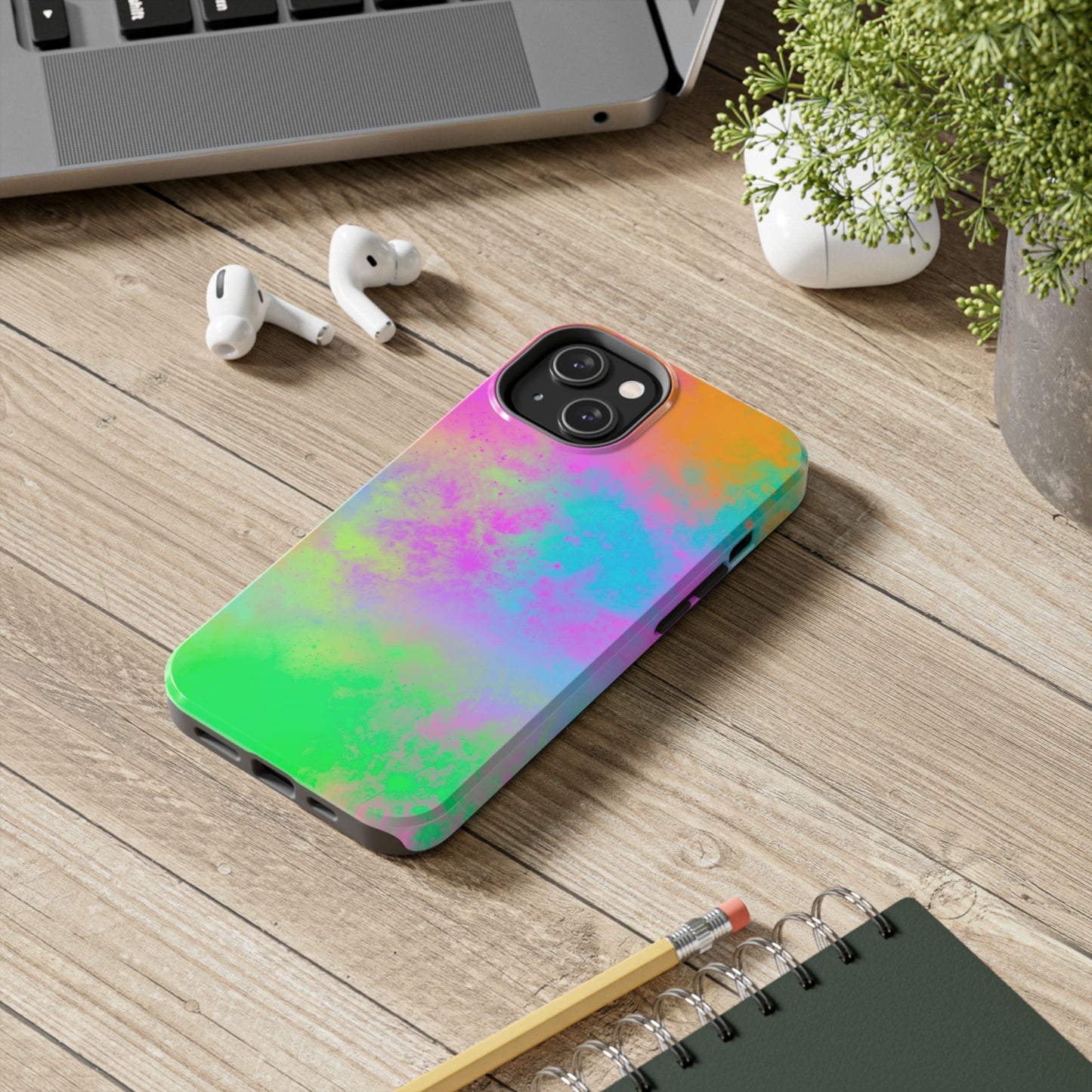 Neon Galaxy Tough Phone Cases