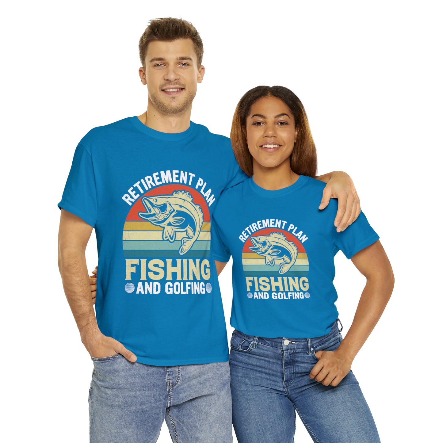 Retirement Plan Fishing Retro Tee Shirt