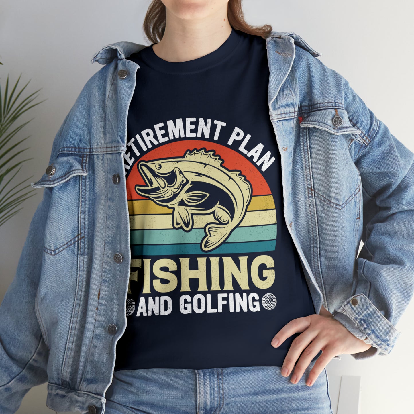 Retirement Plan Fishing Retro Tee Shirt