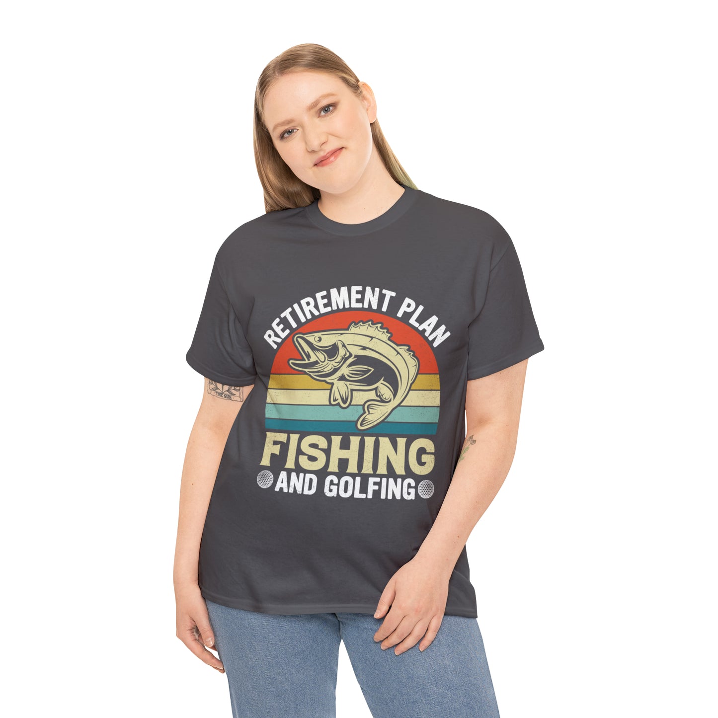 Retirement Plan Fishing Retro Tee Shirt