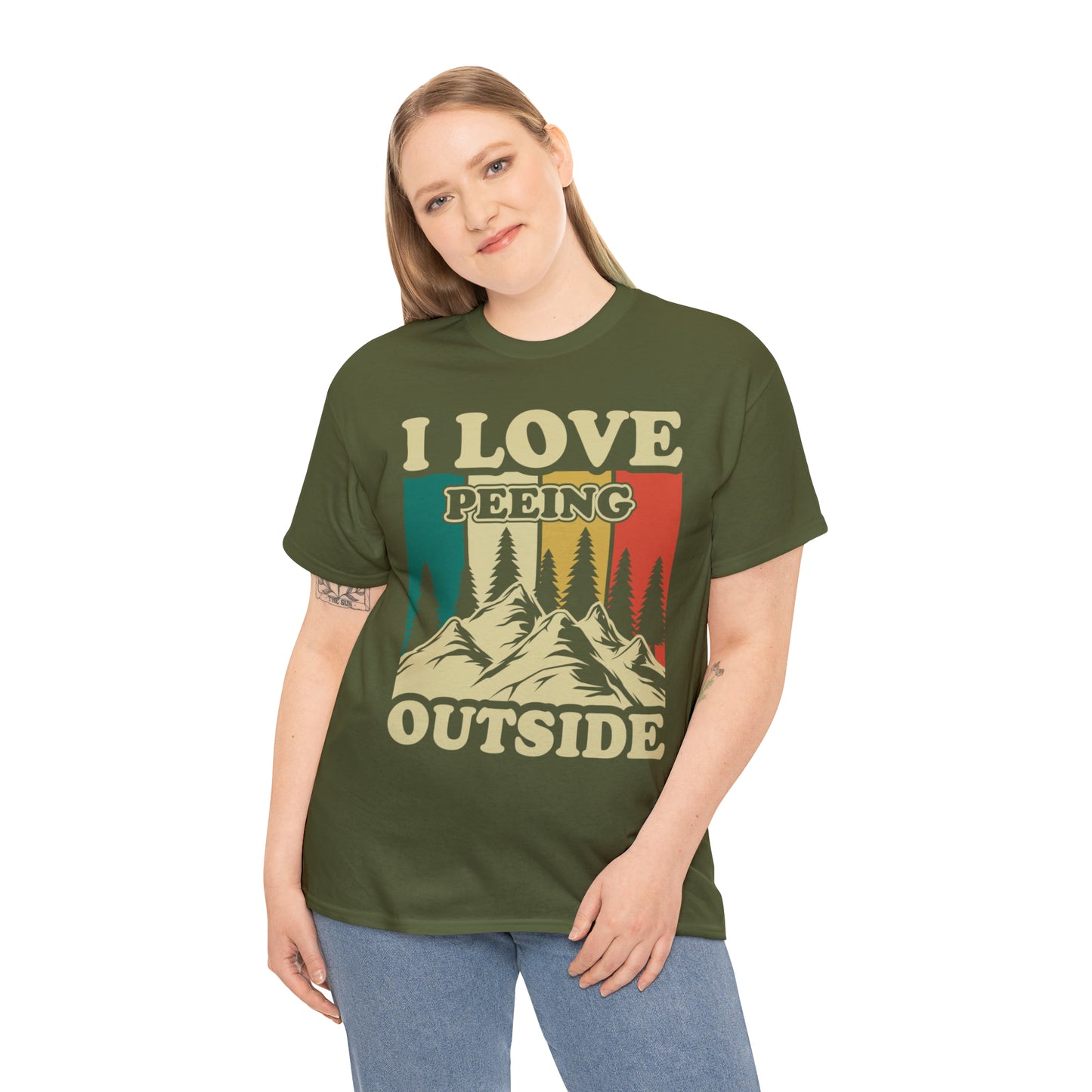 Retro Vintage Camping T-Shirt I Love Peeing Outside