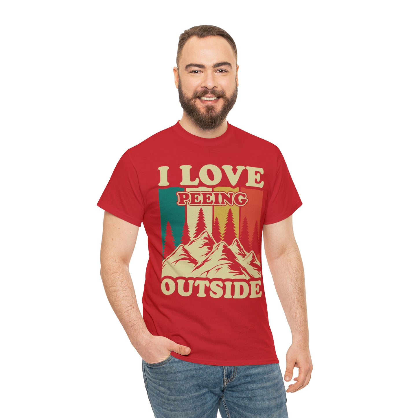 Retro Vintage Camping T-Shirt I Love Peeing Outside