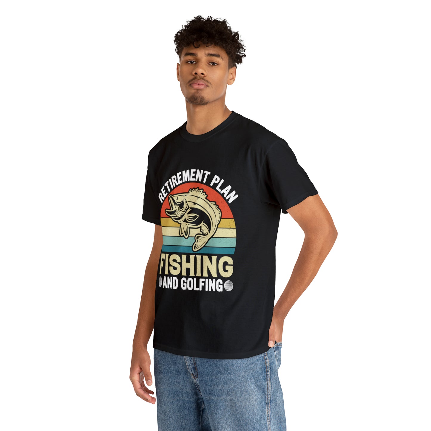 Retirement Plan Fishing Retro Tee Shirt