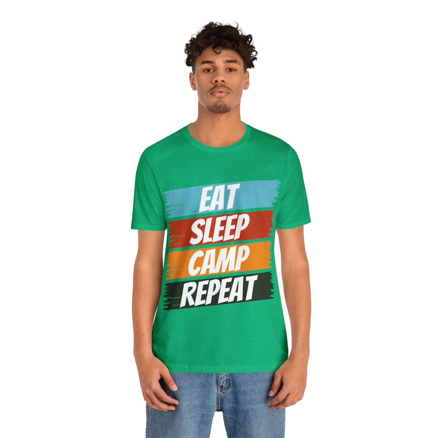 Eat Sleep Camp Repeat Short Sleeve Tee