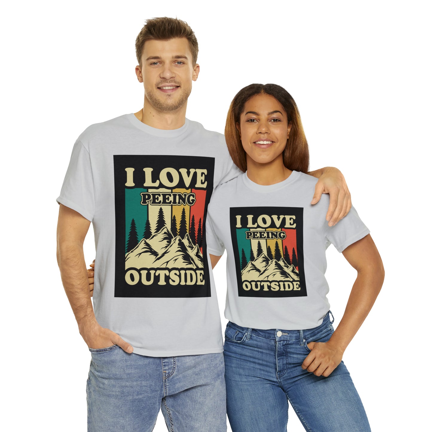 Retro Vintage Camping T-Shirt I Love Peeing Outside