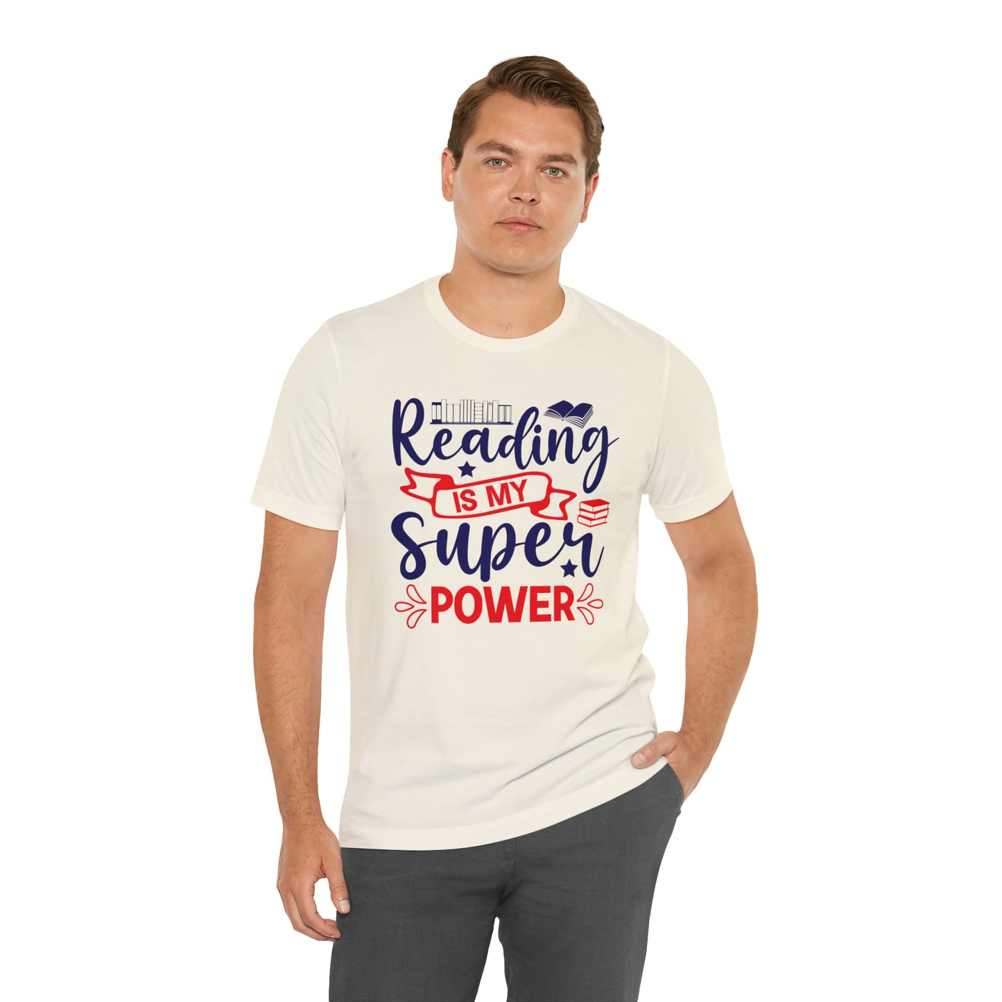 Reading Is My Super Power Short Sleeve Tee