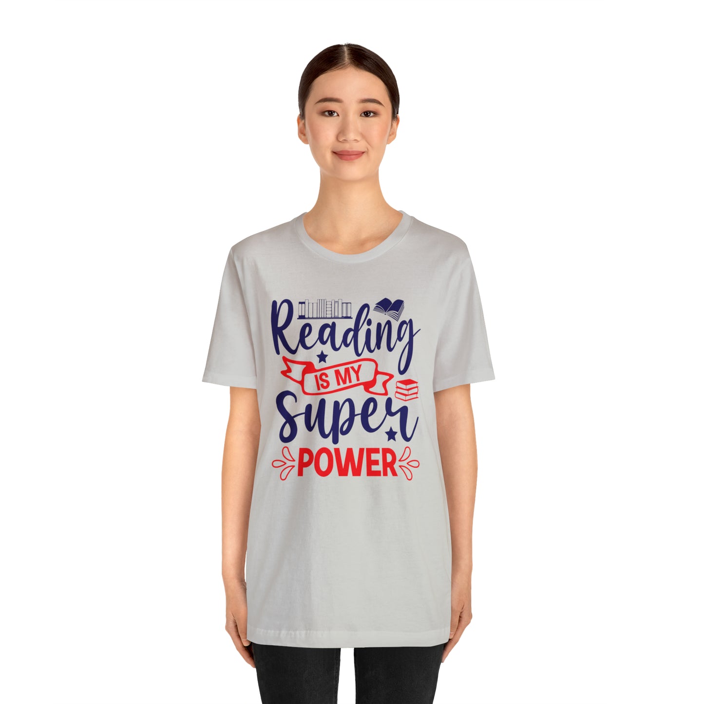 Reading Is My Super Power Short Sleeve Tee