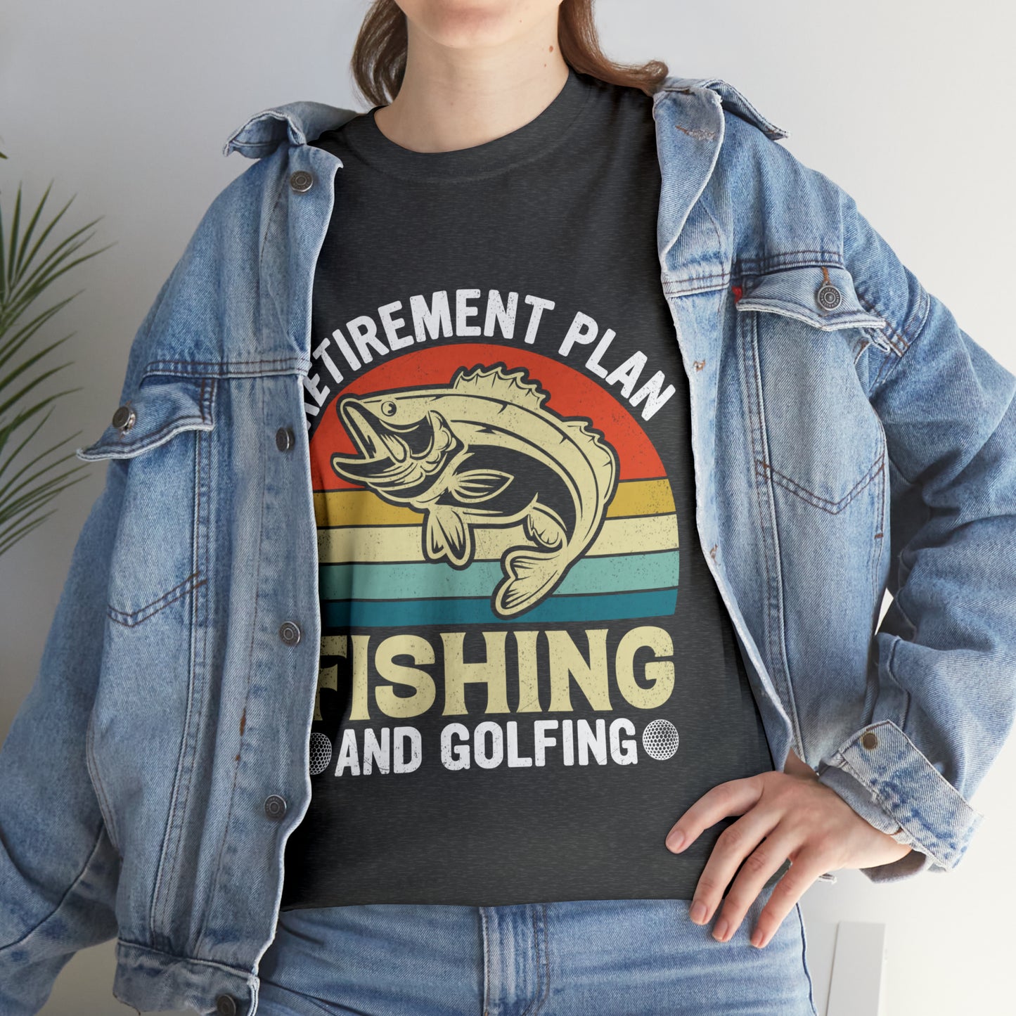 Retirement Plan Fishing Retro Tee Shirt