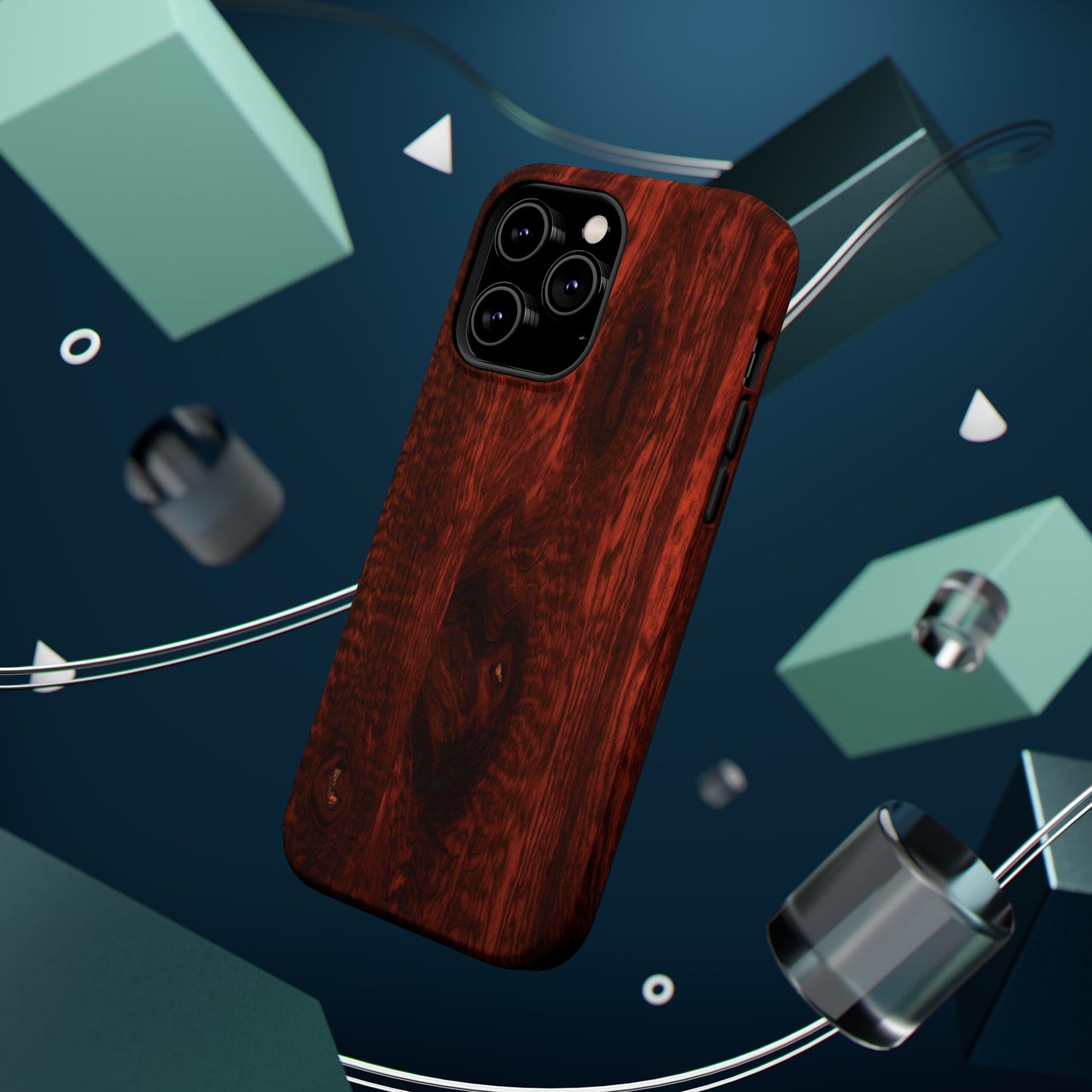 Dark Red Hardwood MagSafe Tough Cases