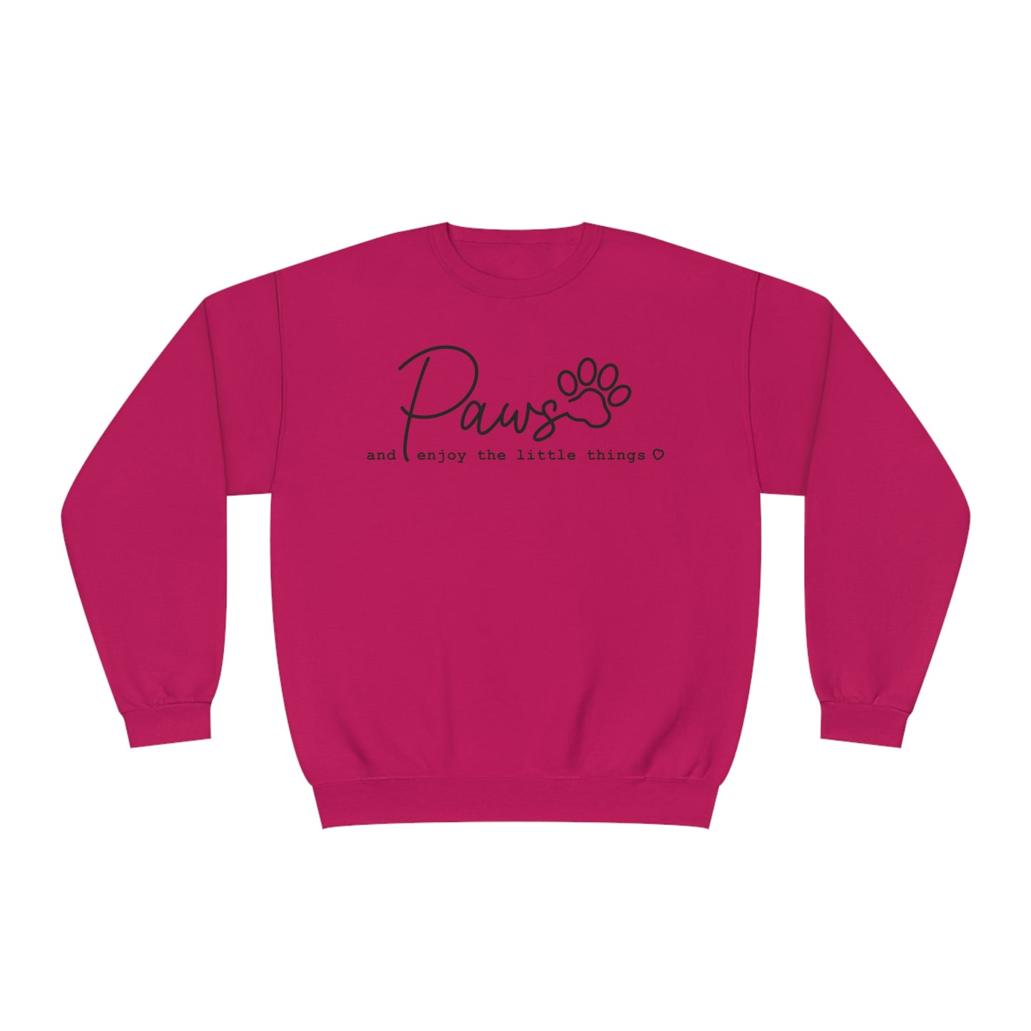 Paws And Enjoy The Little Things Dog Lover Crewneck Sweatshirt