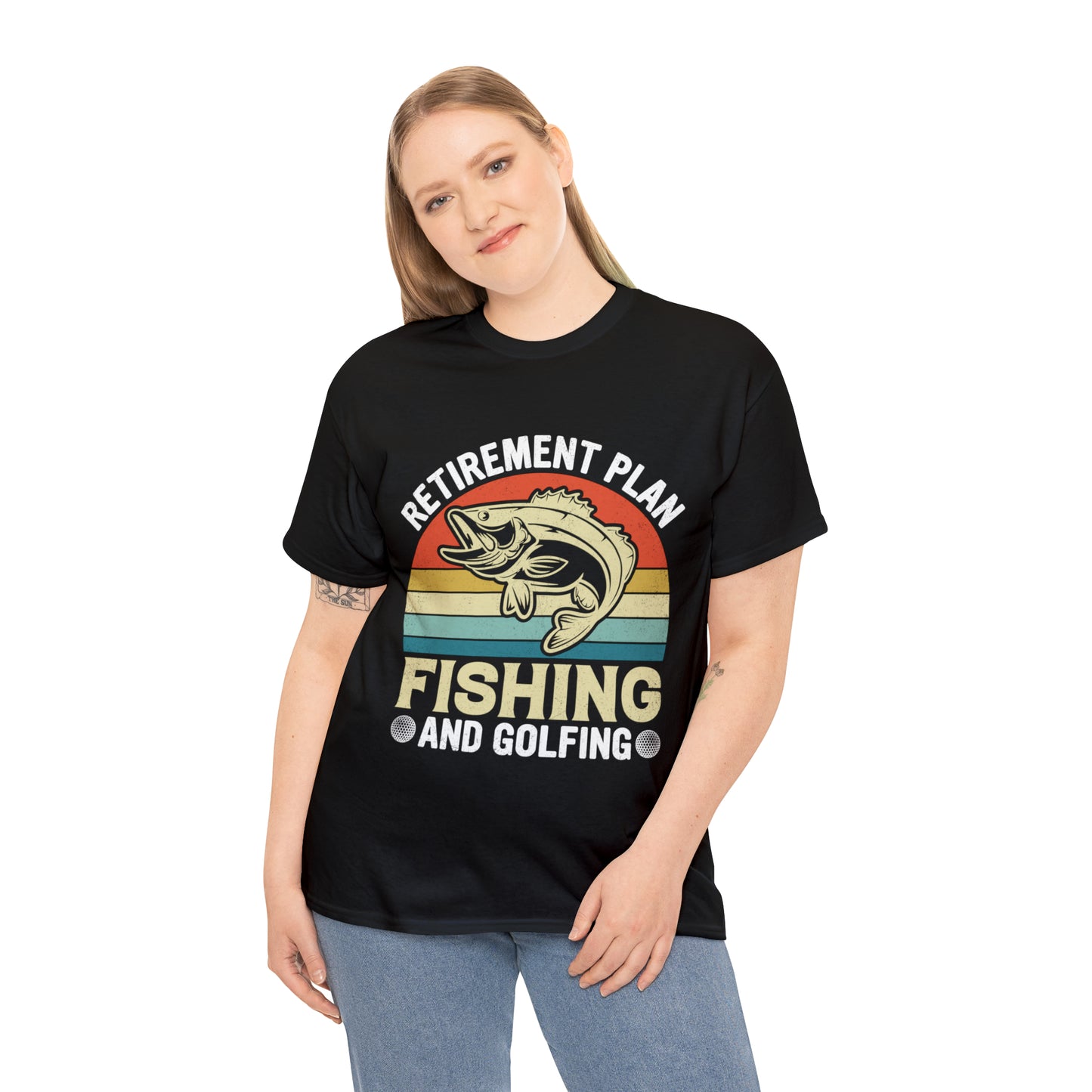 Retirement Plan Fishing Retro Tee Shirt