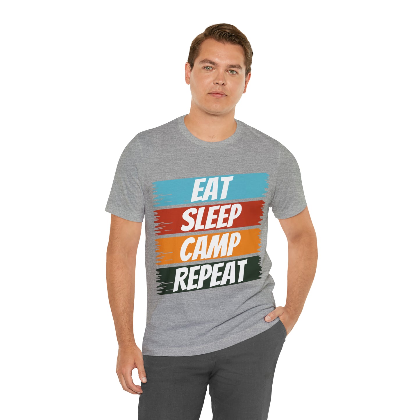 Eat Sleep Camp Repeat Short Sleeve Tee