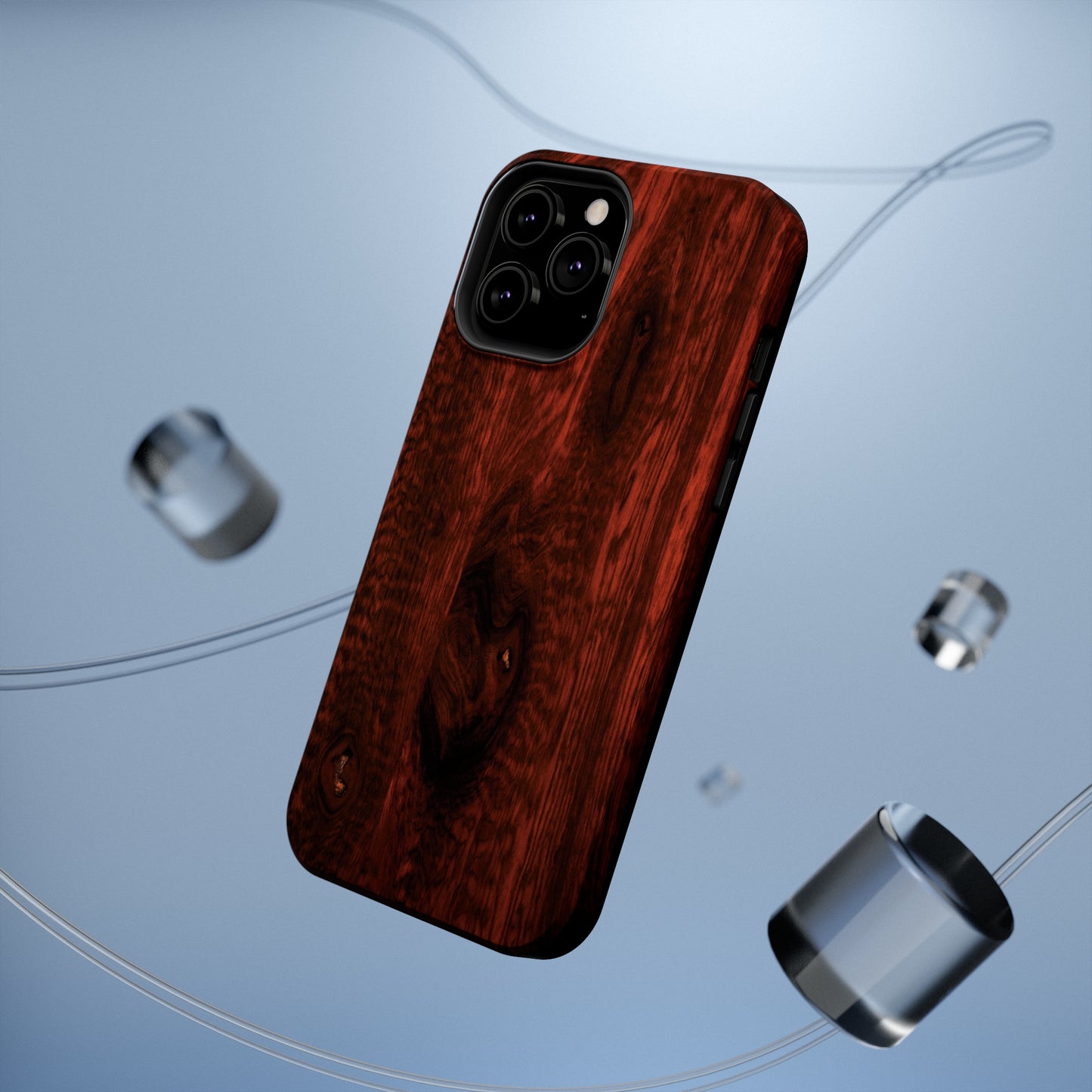 Dark Red Hardwood MagSafe Tough Cases