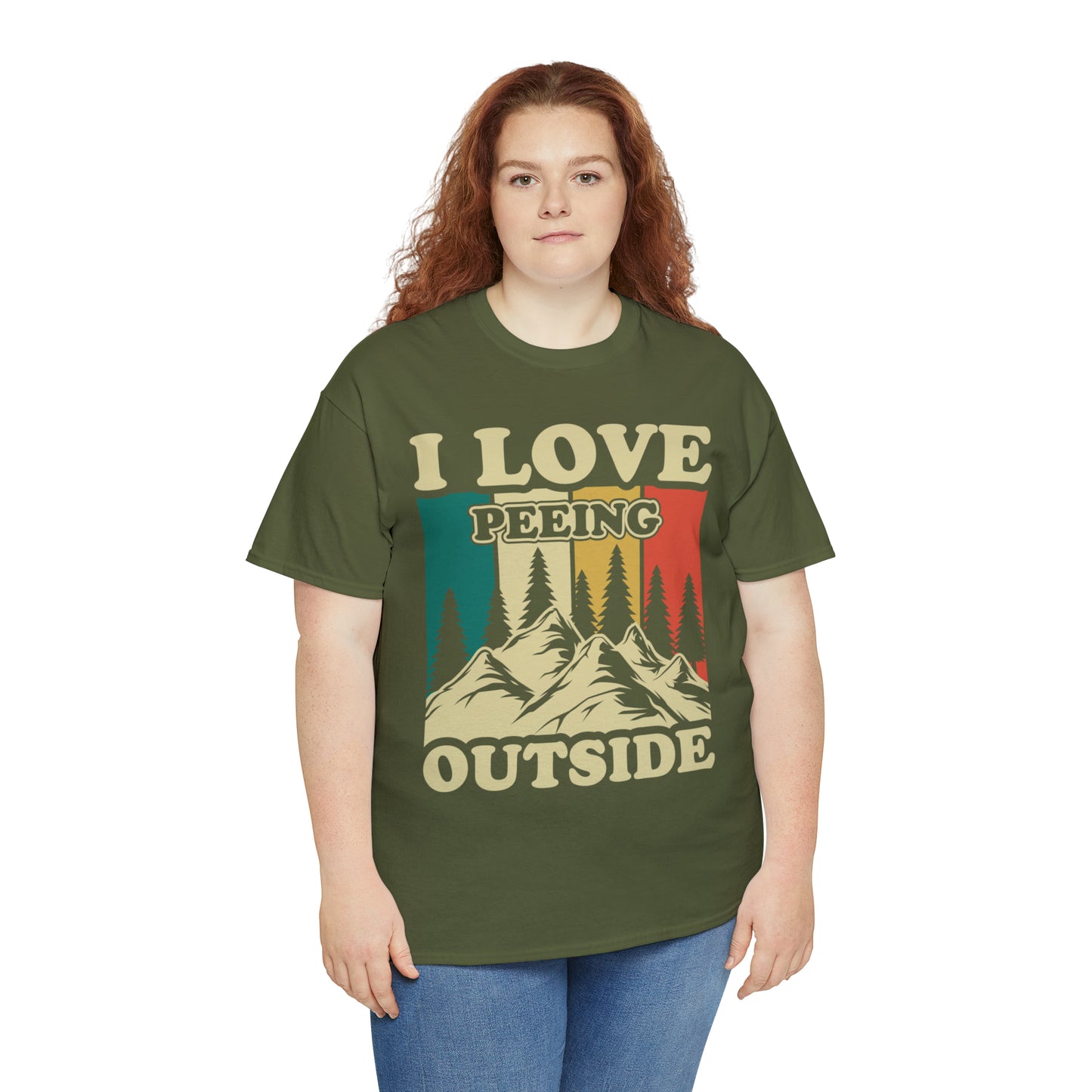 Retro Vintage Camping T-Shirt I Love Peeing Outside