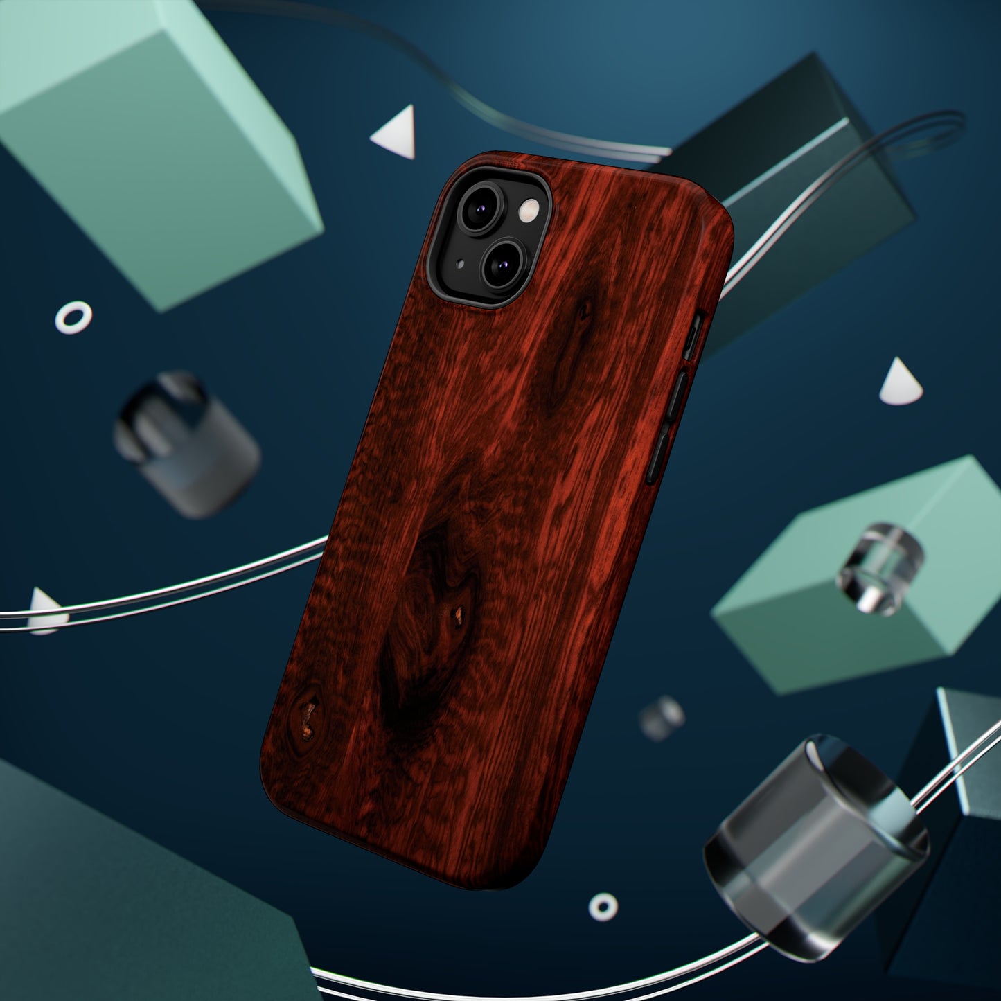 Dark Red Hardwood MagSafe Tough Cases
