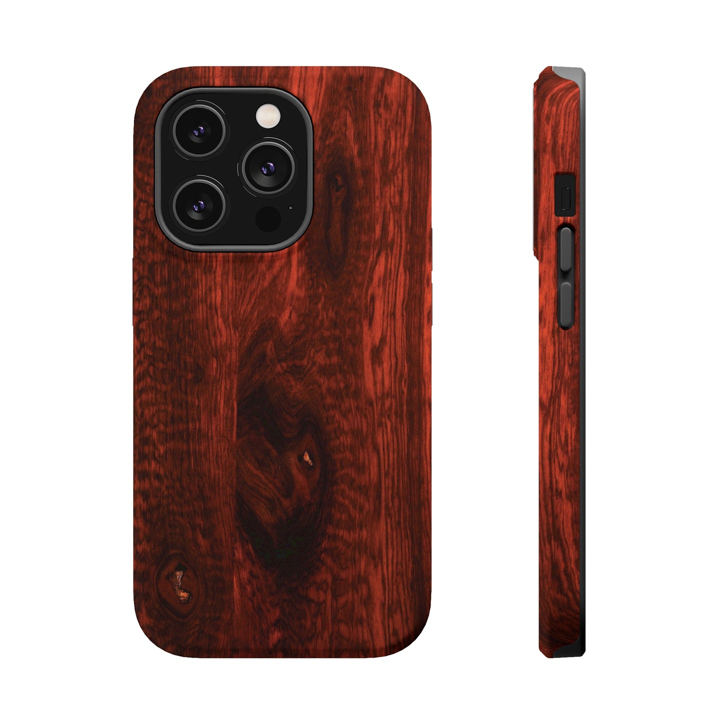 Dark Red Hardwood MagSafe Tough Cases