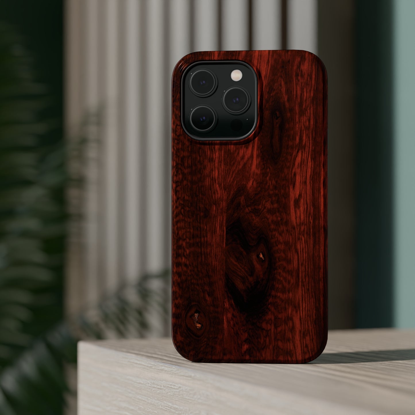 Dark Red Hardwood MagSafe Tough Cases