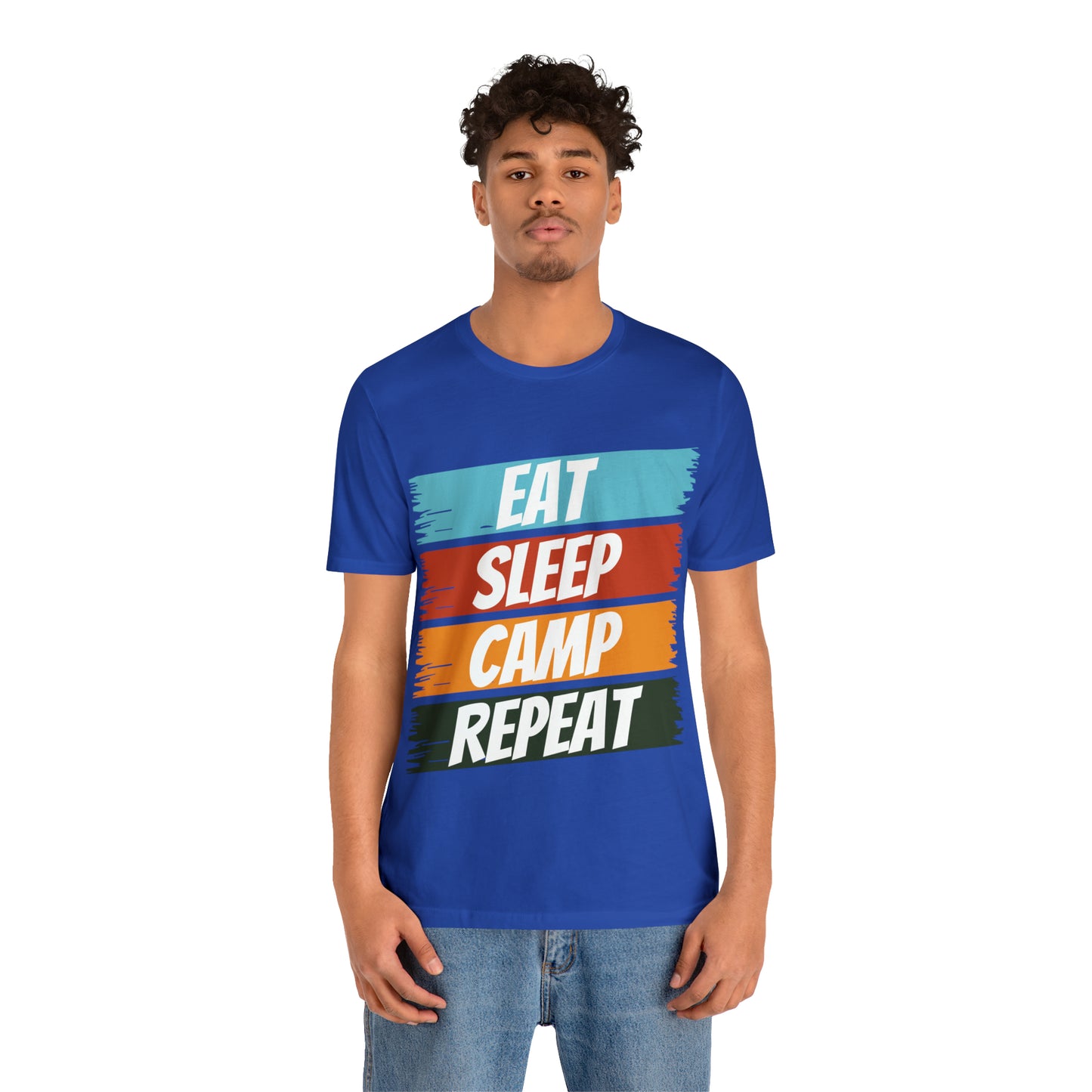 Eat Sleep Camp Repeat Short Sleeve Tee