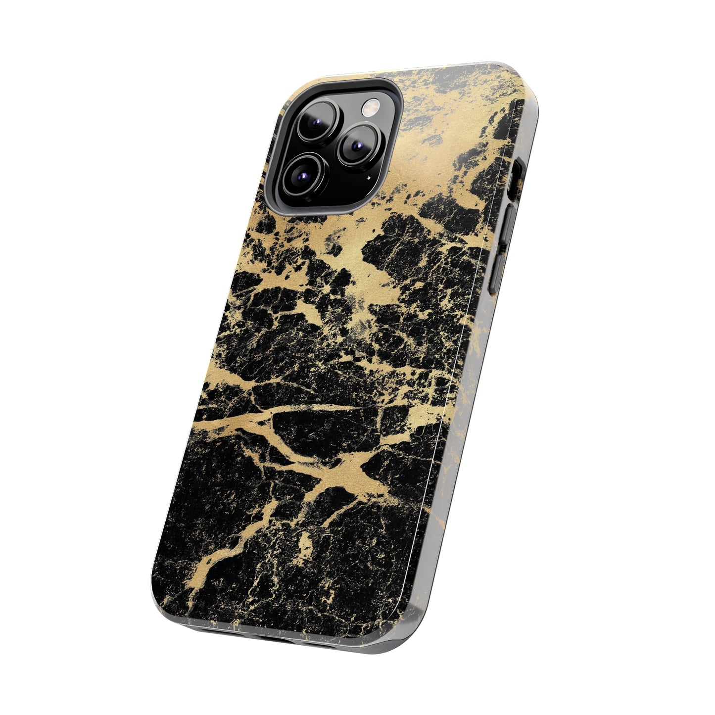Black And Gold Marble Tough Phone Cases