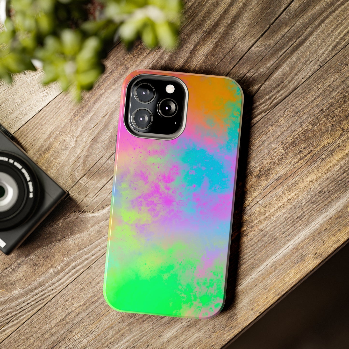 Neon Galaxy Tough Phone Cases