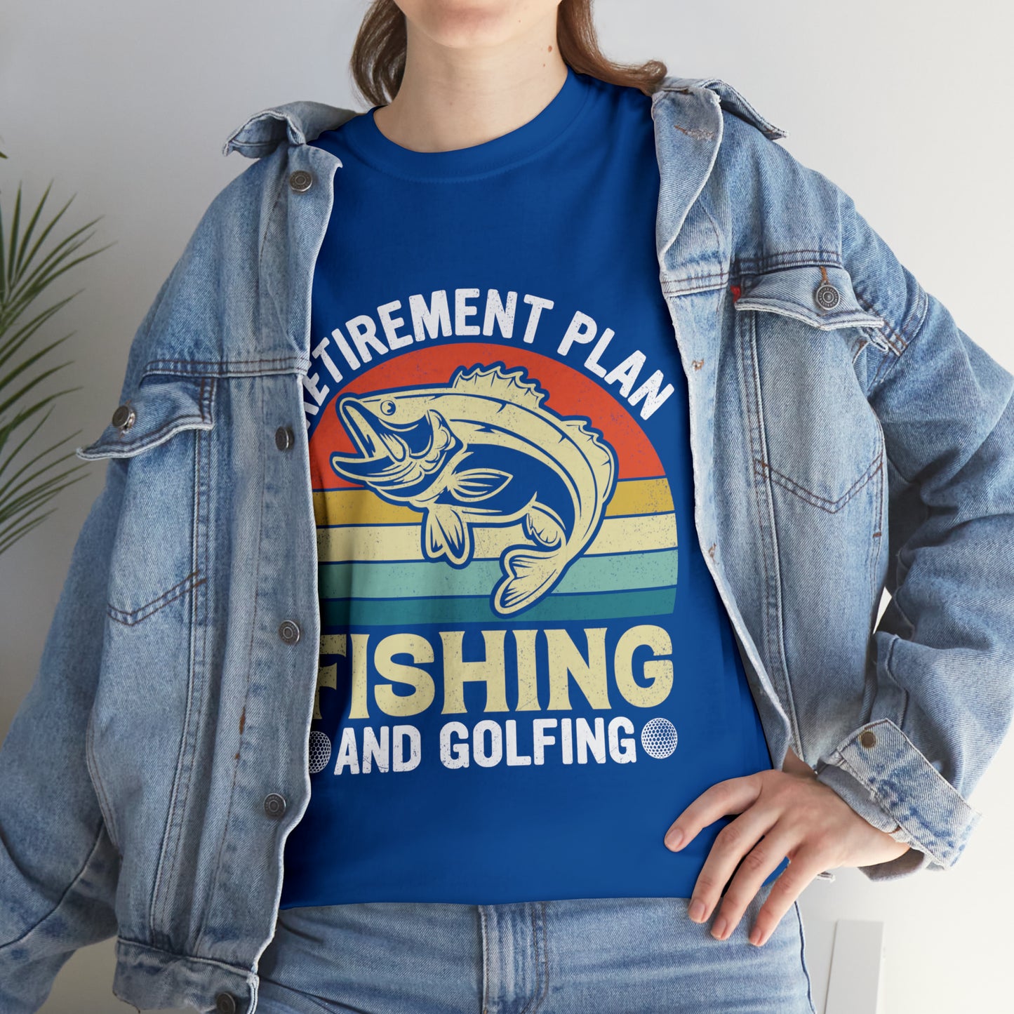Retirement Plan Fishing Retro Tee Shirt