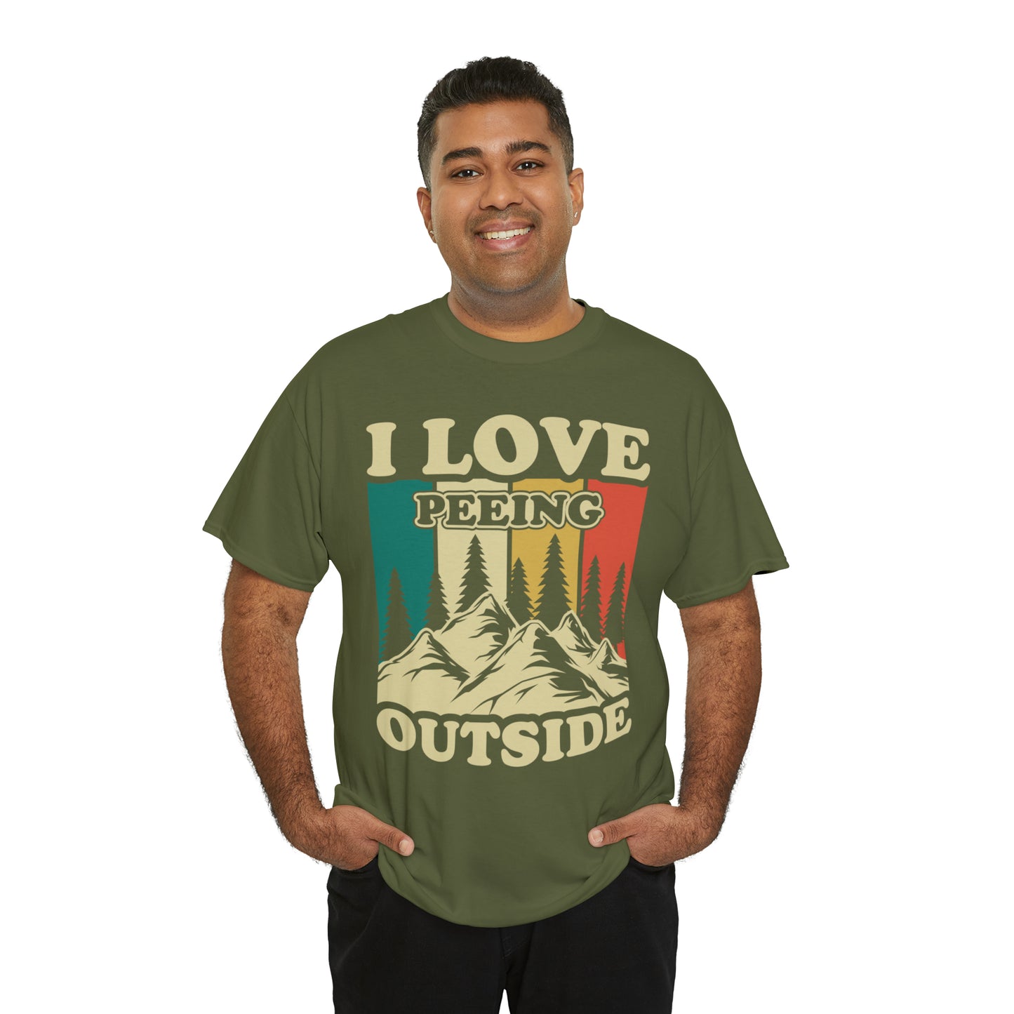 Retro Vintage Camping T-Shirt I Love Peeing Outside
