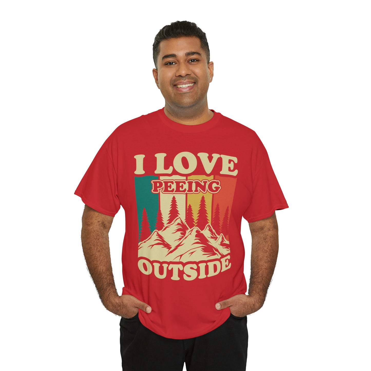 Retro Vintage Camping T-Shirt I Love Peeing Outside