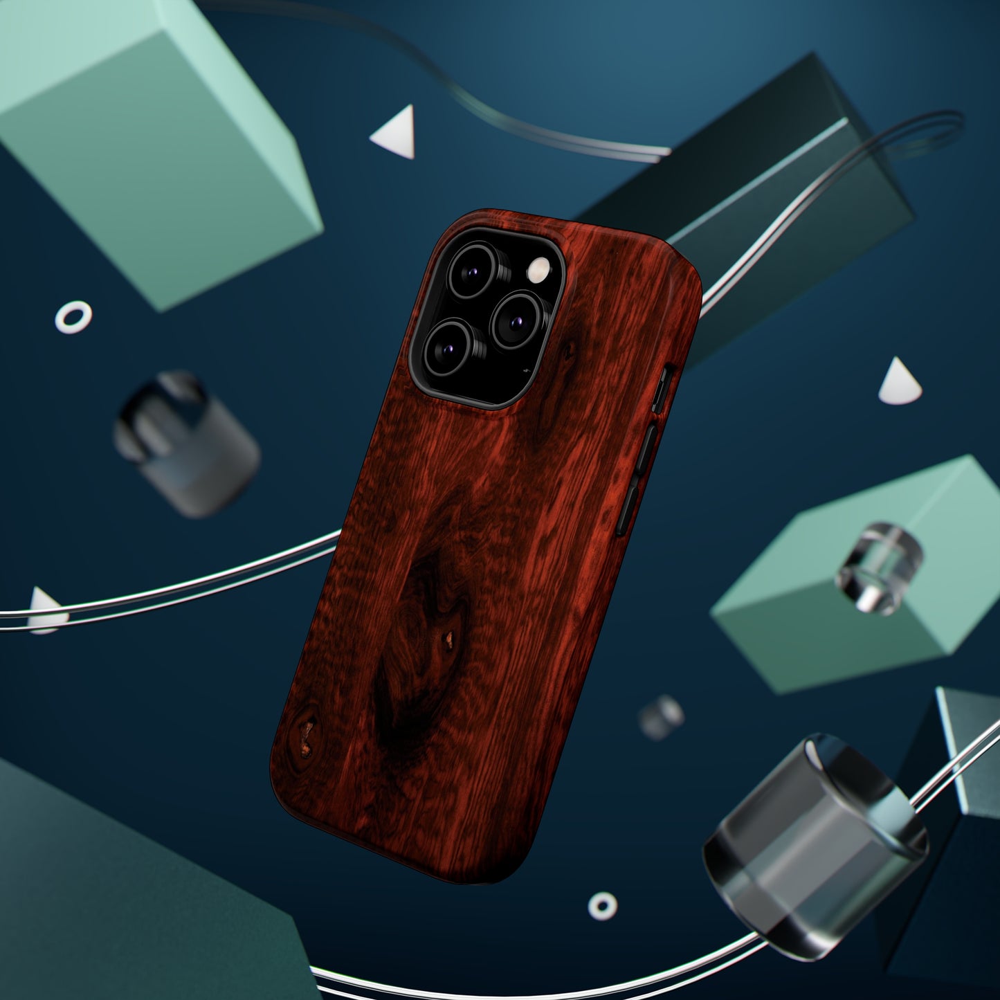 Dark Red Hardwood MagSafe Tough Cases