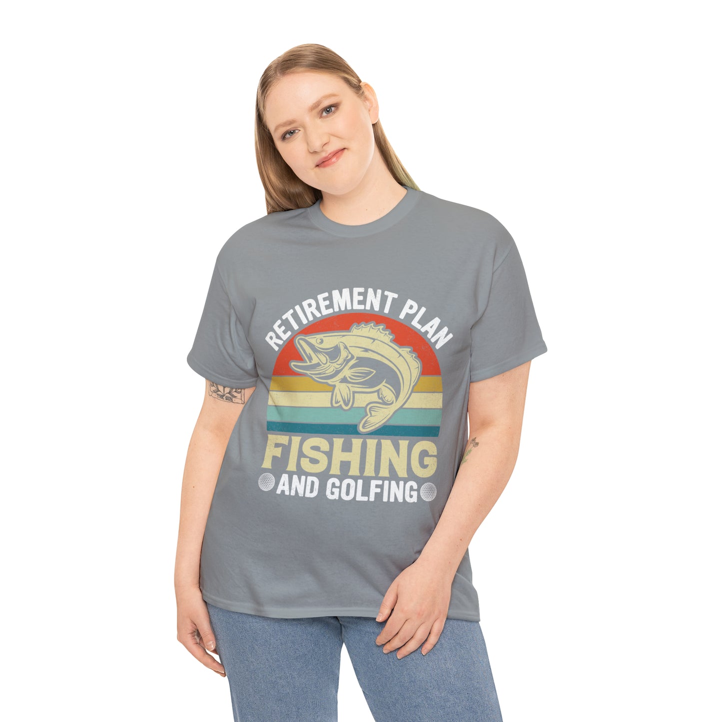 Retirement Plan Fishing Retro Tee Shirt