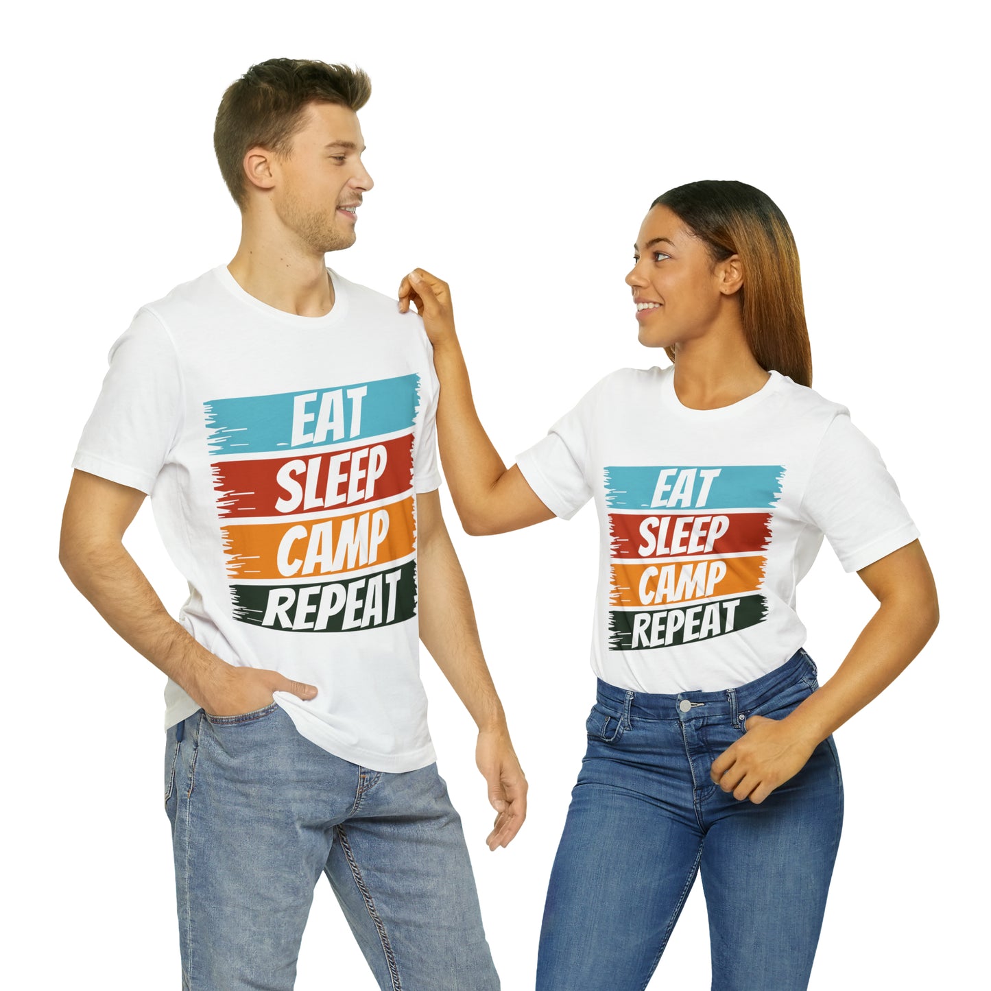 Eat Sleep Camp Repeat Short Sleeve Tee